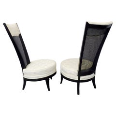 Pair of James Mont Style Hollywood Regency Lounge Chairs