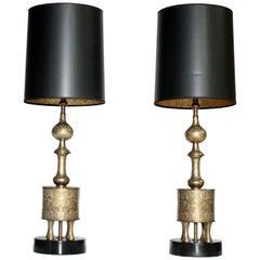 Pair of James Mont Style Lamps