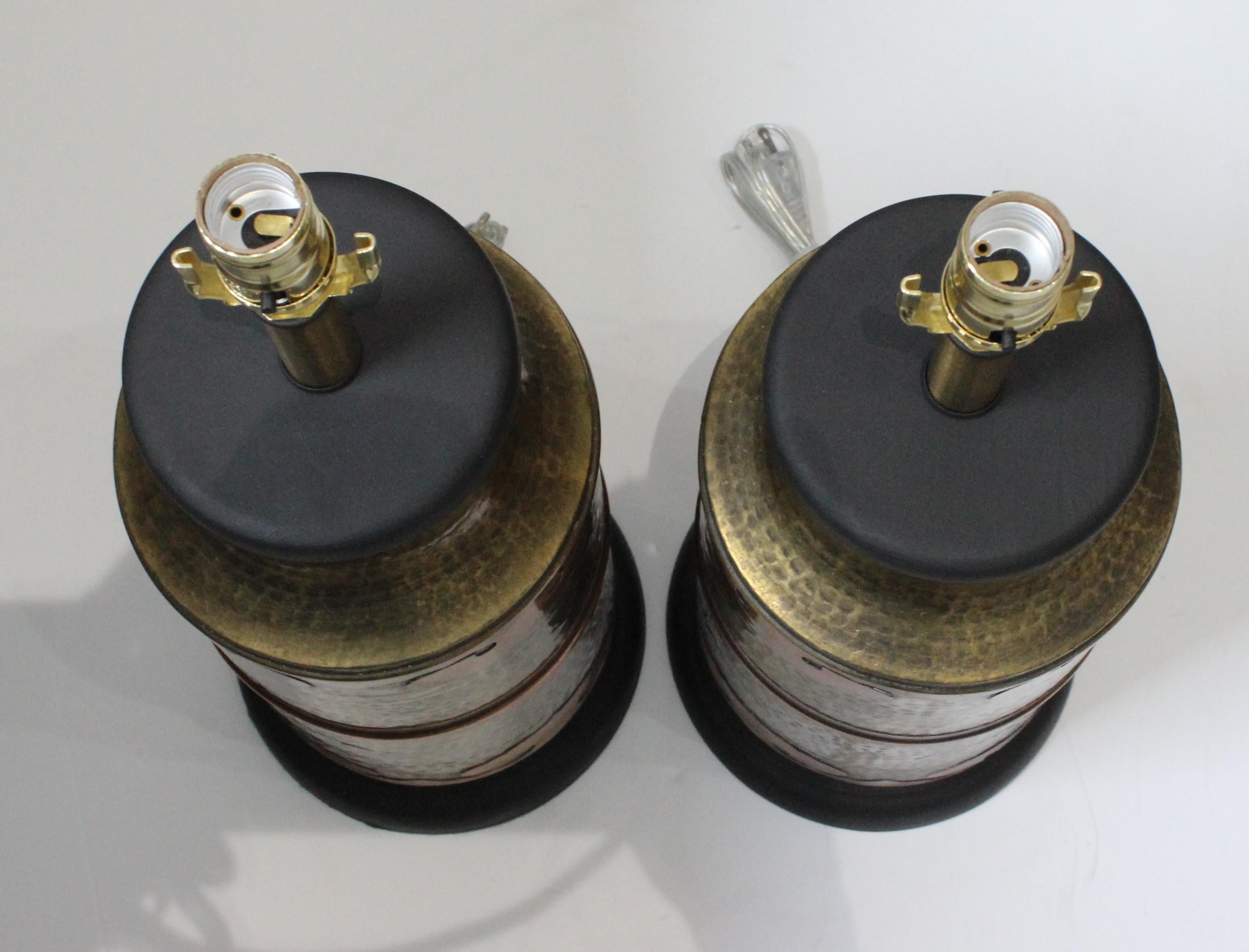 Pair of James Mont Style Table Lamps For Sale 2