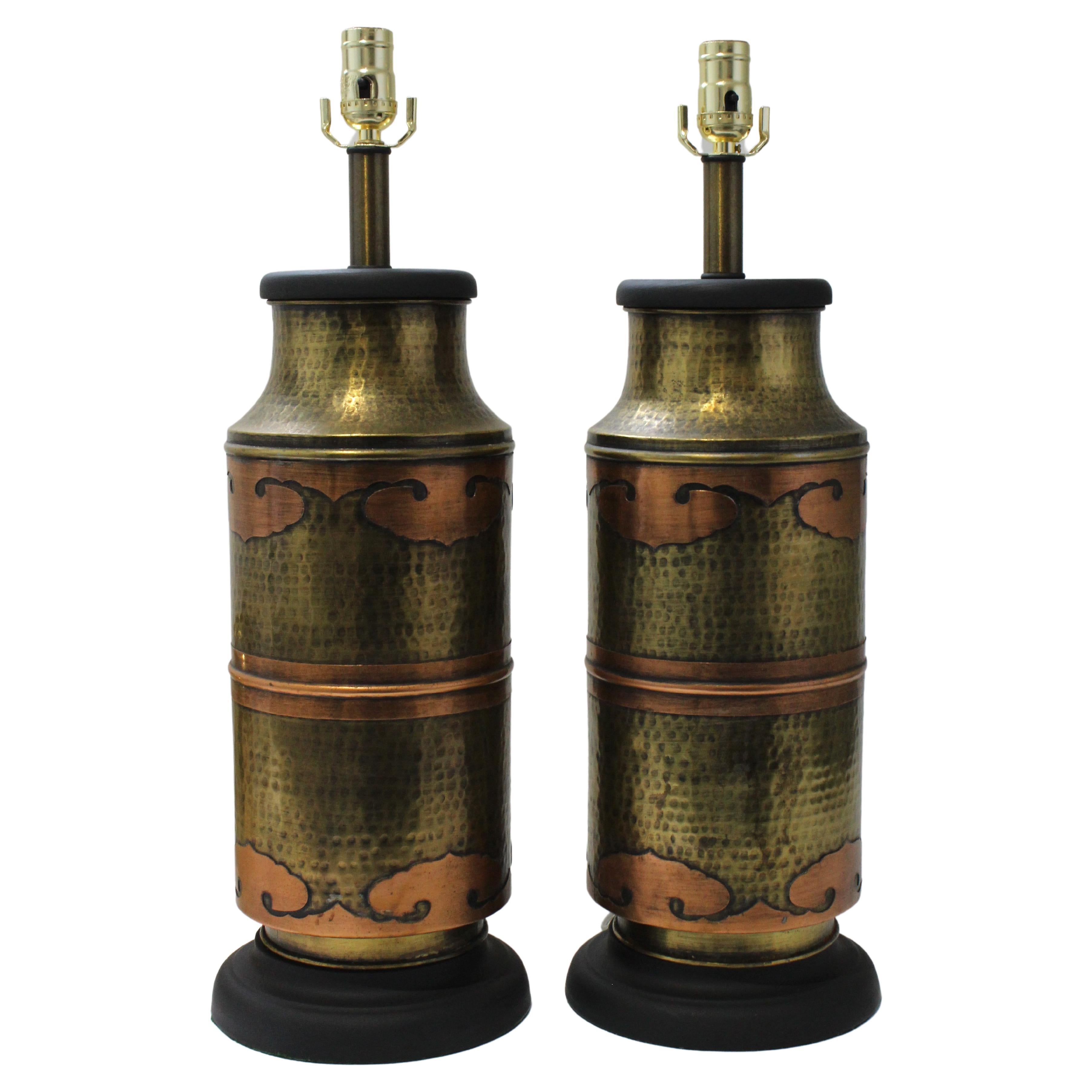 Pair of James Mont Style Table Lamps