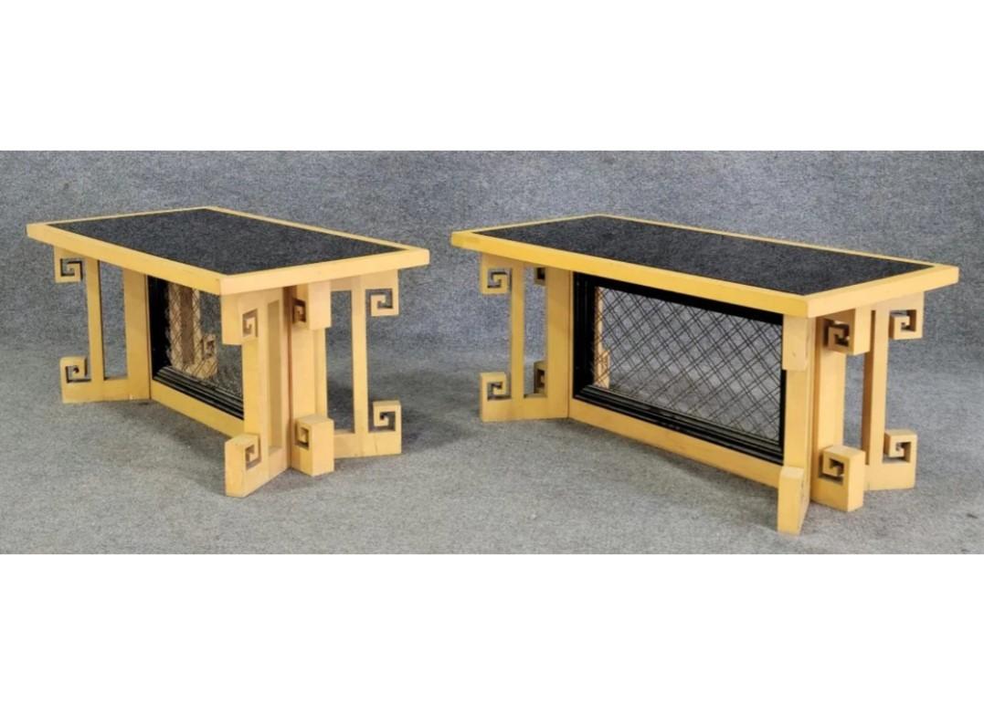 American Pair Of James Mont Style Tables For Sale