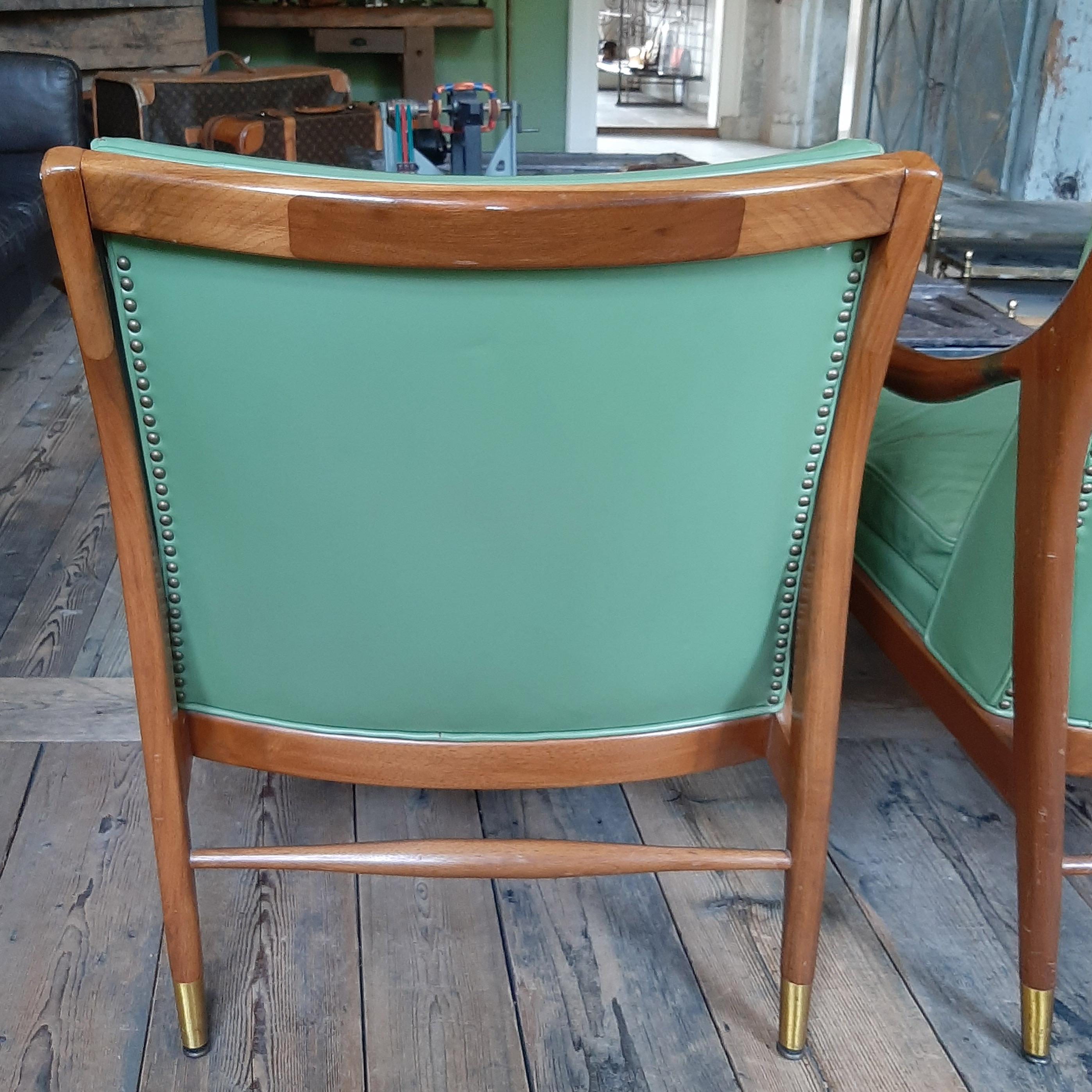 Pair of Jamestown Royal Sculptural Open Armchairs in the Manner of Gio Ponti 4