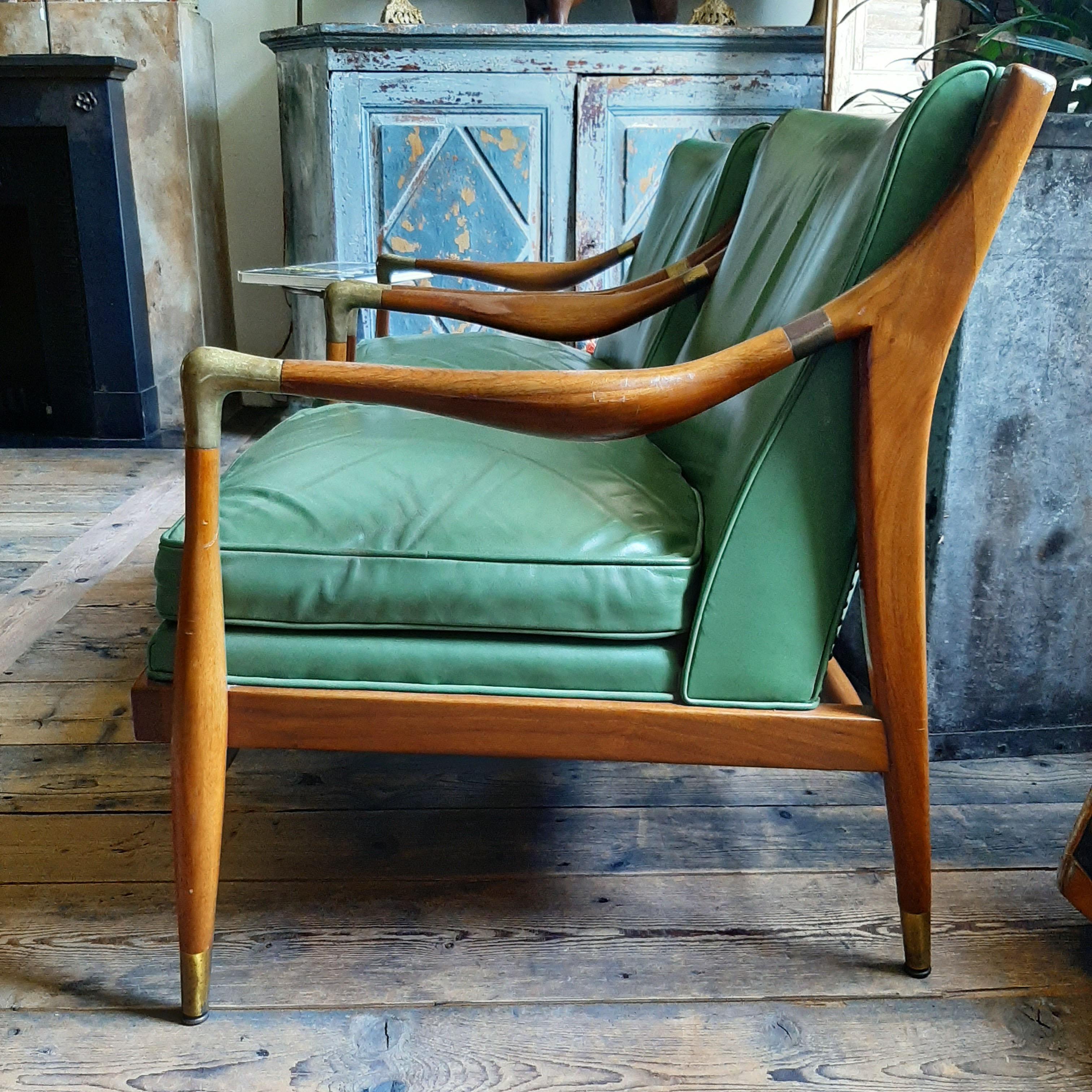 Pair of Jamestown Royal Sculptural Open Armchairs in the Manner of Gio Ponti In Good Condition In Baambrugge, NL