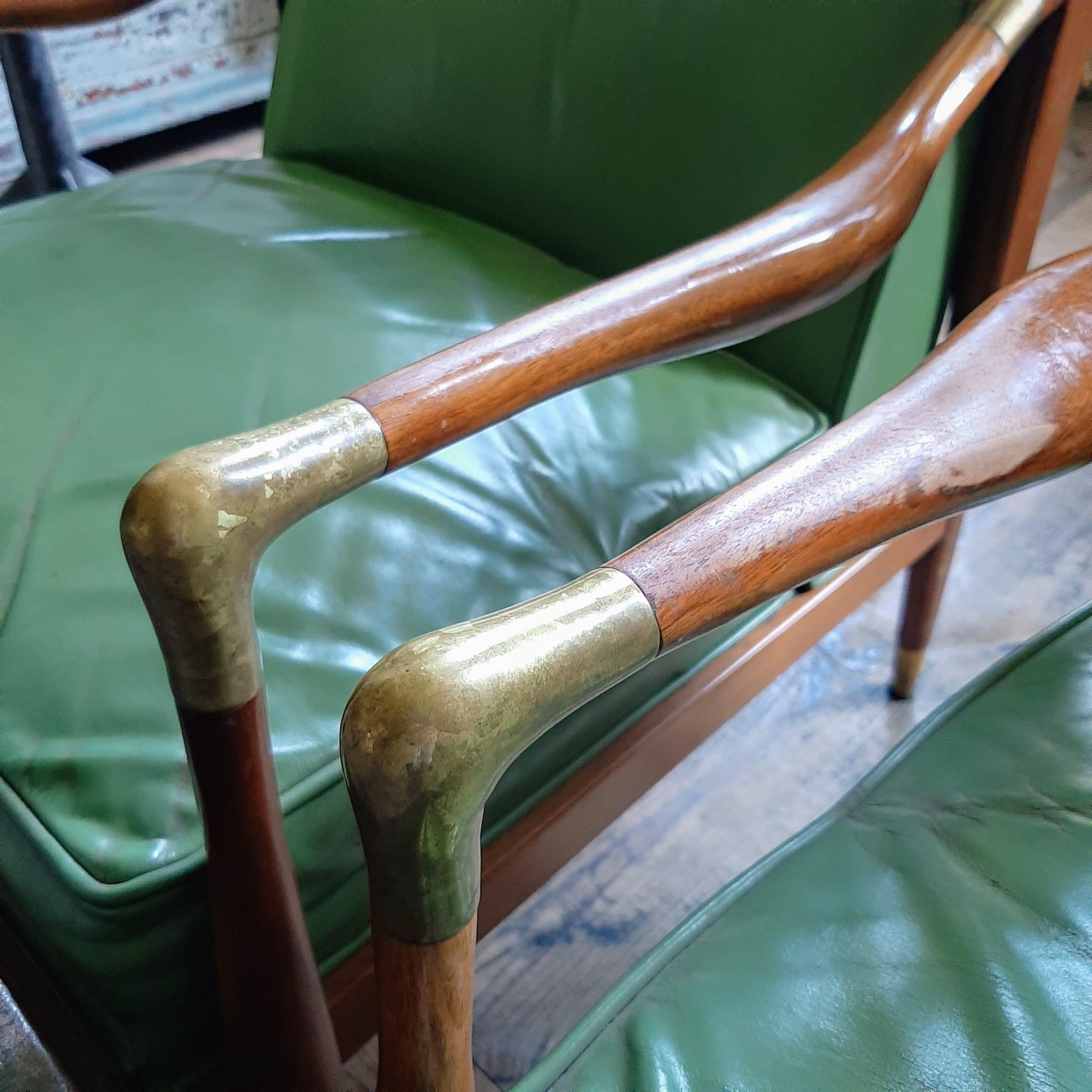Pair of Jamestown Royal Sculptural Open Armchairs in the Manner of Gio Ponti 1