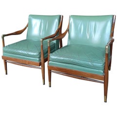 Pair of Jamestown Royal Sculptural Open Armchairs in the Manner of Gio Ponti