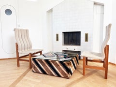 PAIR of Jan Ekselius Style Postmodern Scandinavian Accent / Lounge Chairs, 1970s