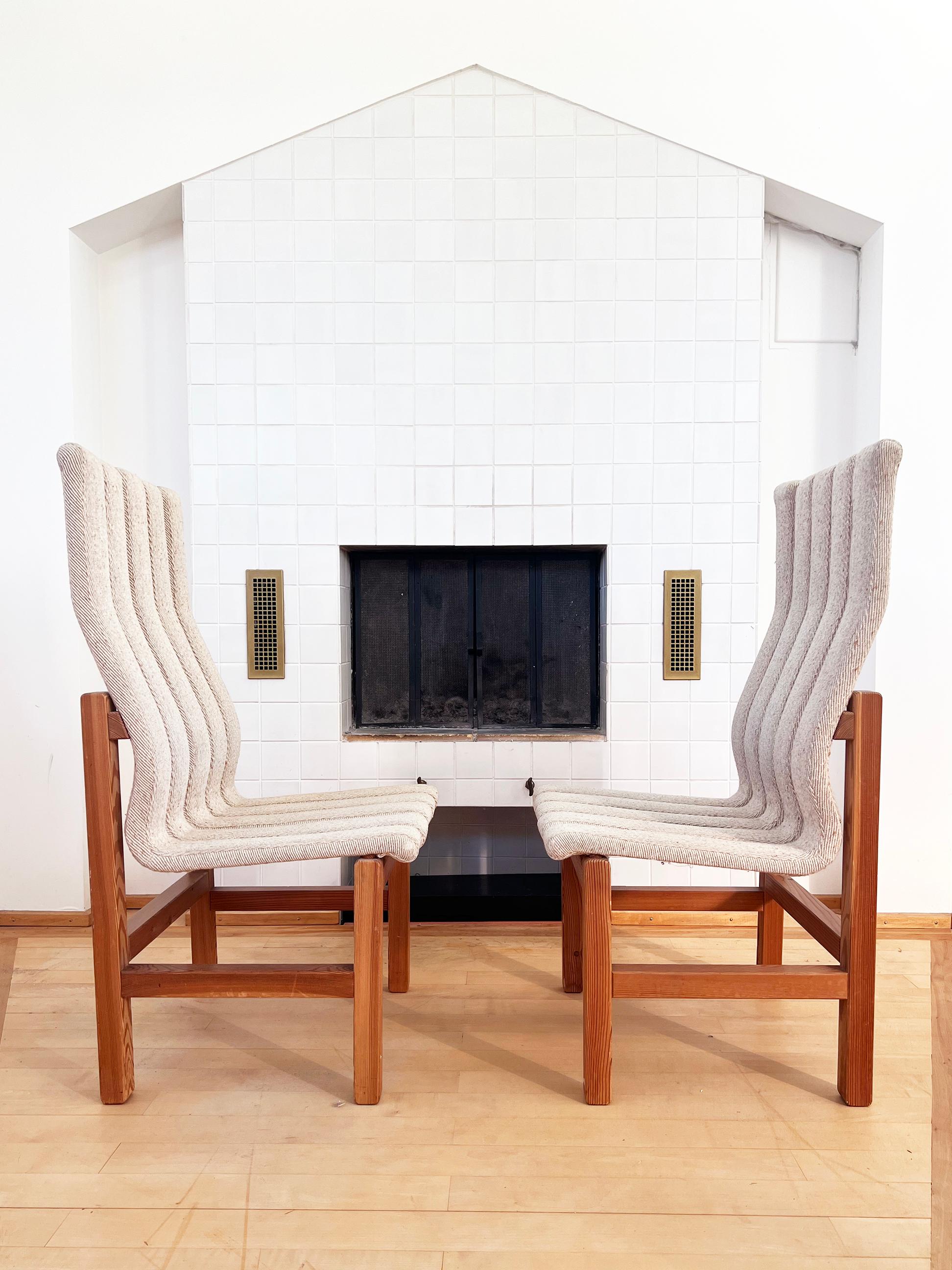 Swedish PAIR of Jan Ekselius Style Postmodern Scandinavian Accent / Lounge Chairs, 1970s For Sale