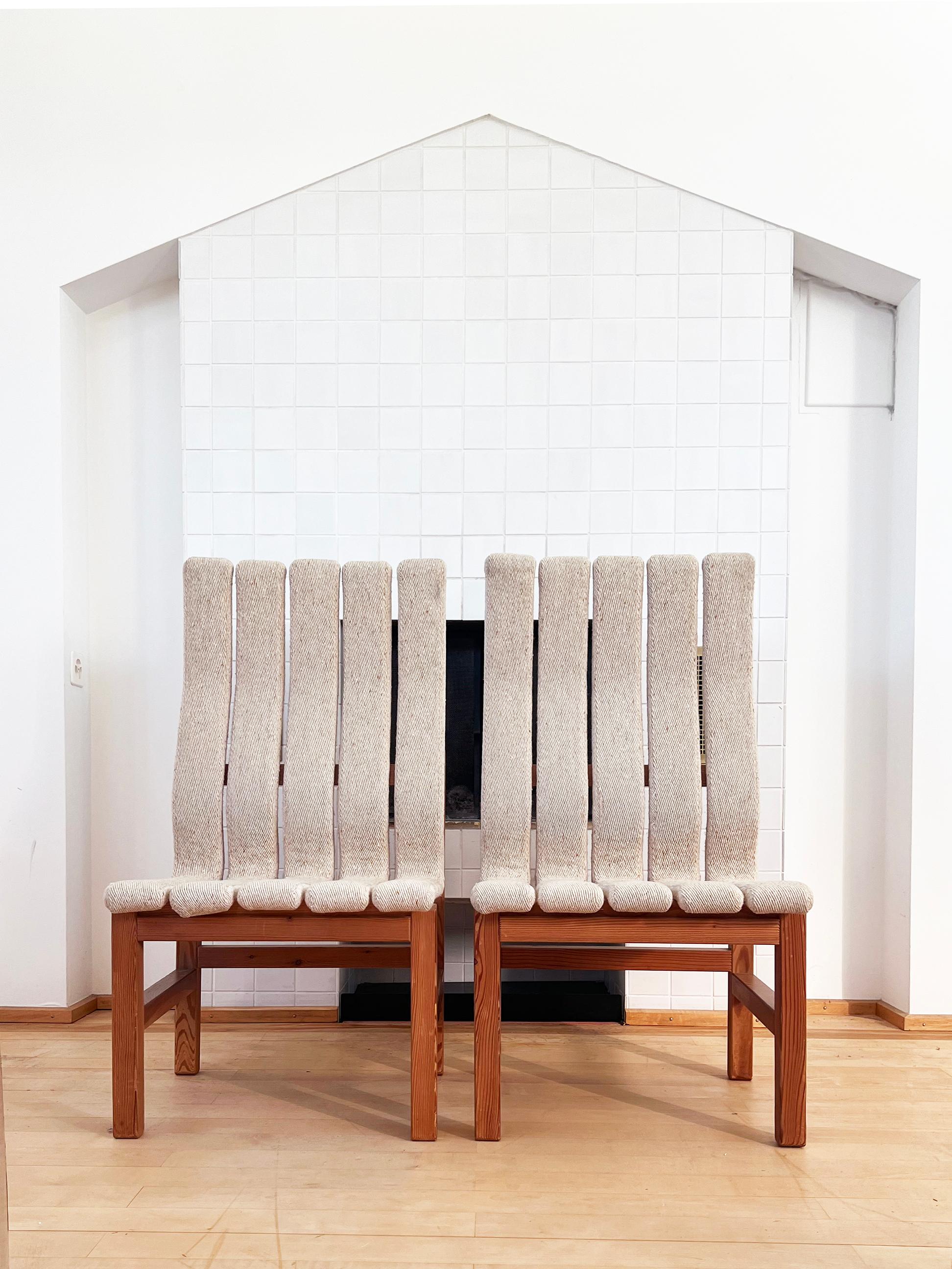 PAR DE SILLAS de salón/acento escandinavas postmodernas estilo Jan Ekselius, años 70 en Bueno estado para la venta en Basel, BS
