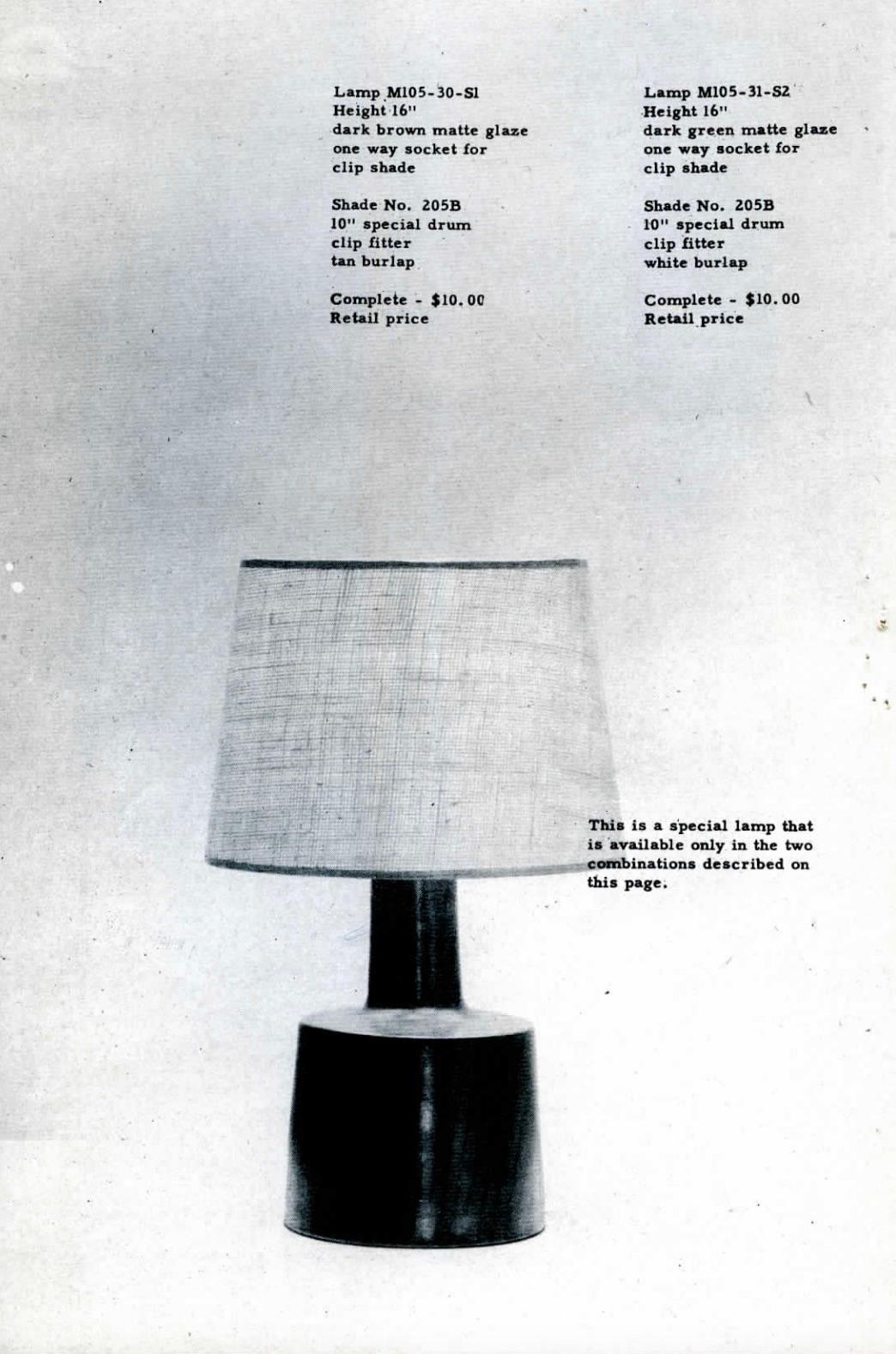 Pair of Jane & Gordan Martz Stoneware Table Lamps for Marshall Studios, Inc 1