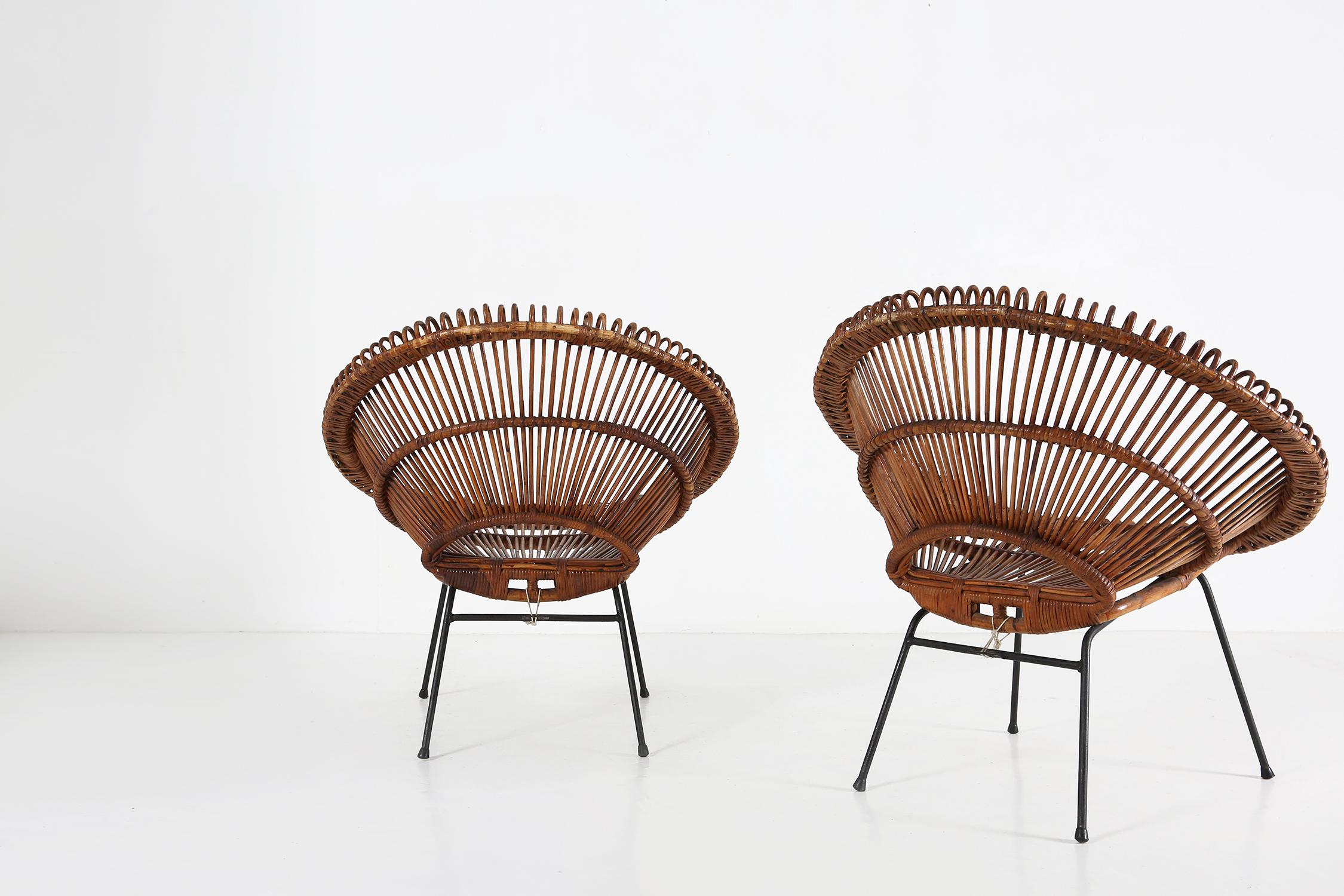 Mid-20th Century Pair of Janine Abraham and Dirk Jan Rol Lounge Armchairs For Sale