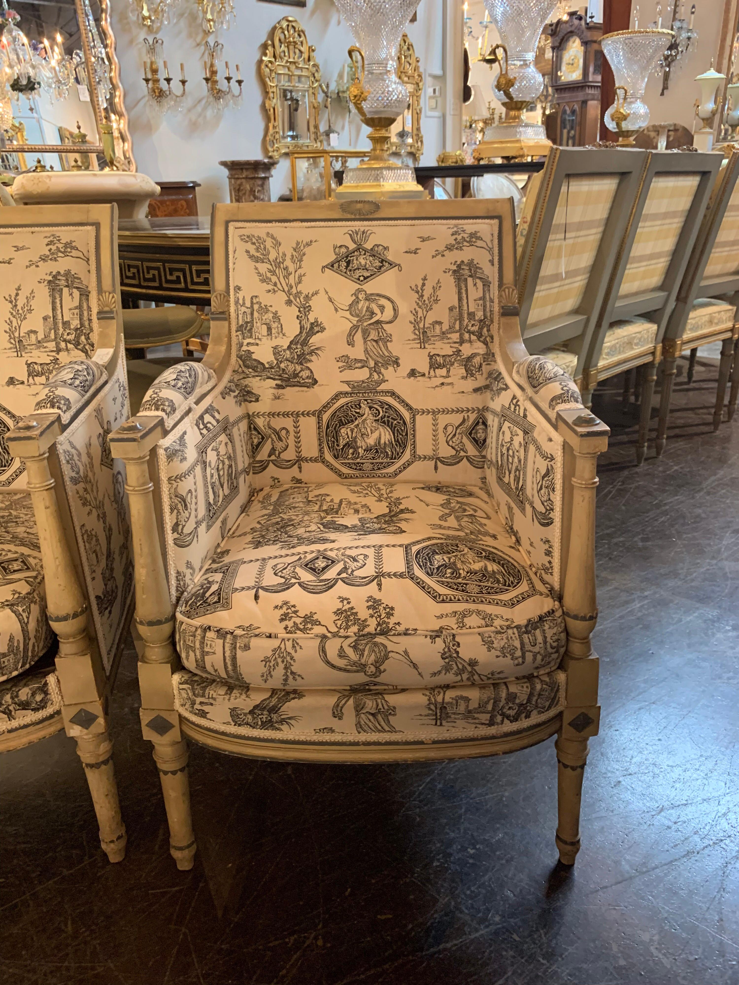 Ein Paar Sessel im Jansen Directoire'-Stil (Französisch) im Angebot