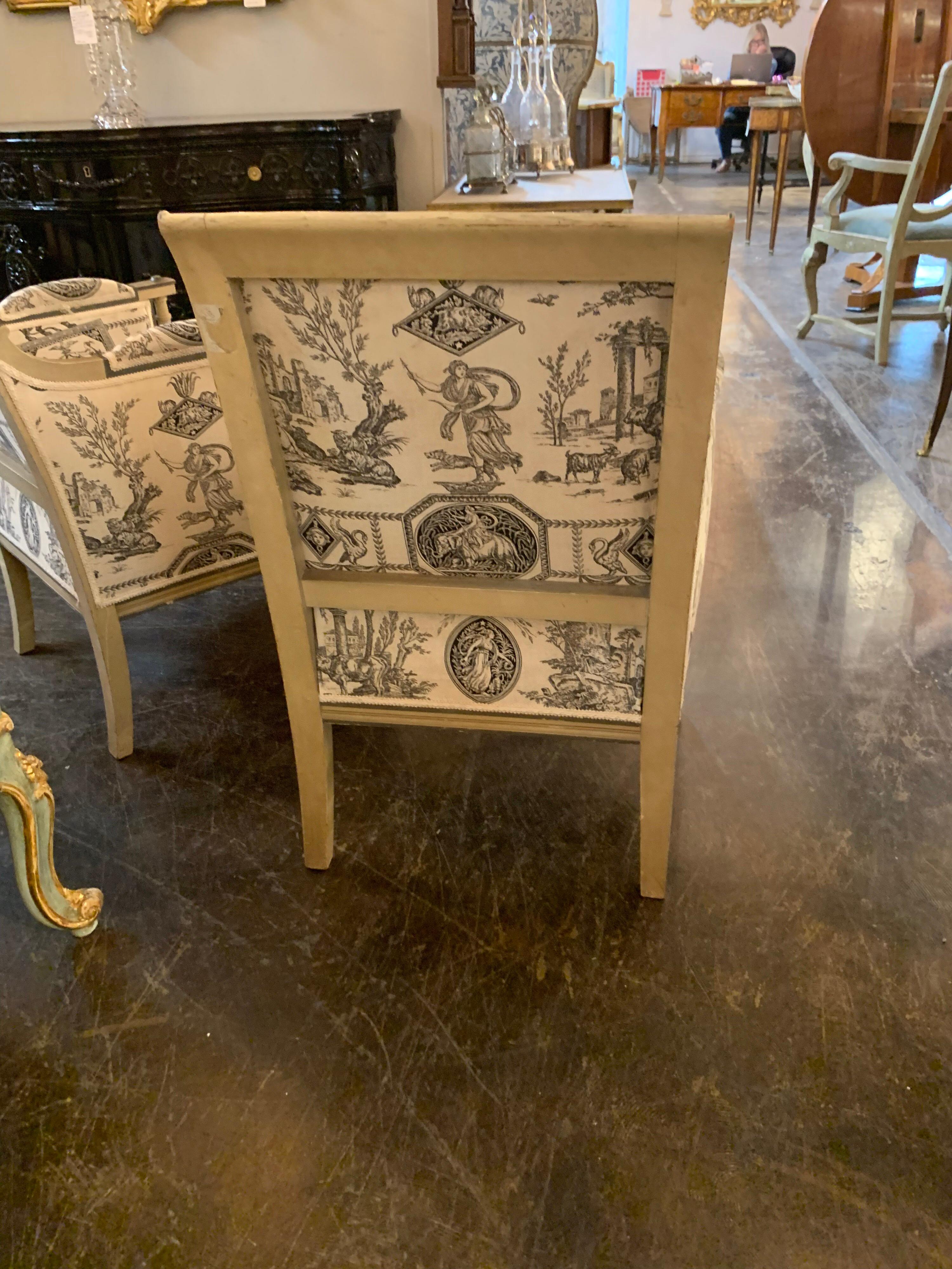 Ein Paar Sessel im Jansen Directoire'-Stil (Holz) im Angebot