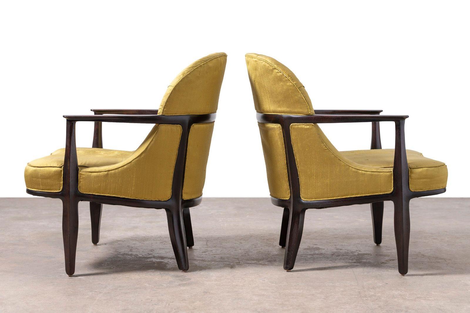 American Pair of Janus Collection Lounge Chairs by Edward Wormley for Dunbar – Model 5705 For Sale