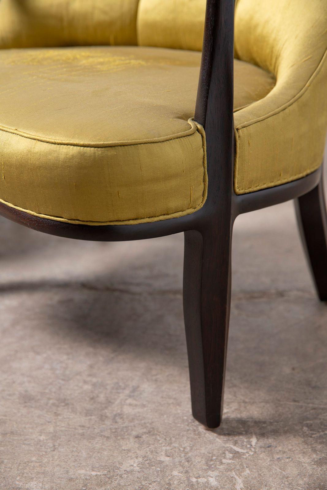 Pair of Janus Collection Lounge Chairs by Edward Wormley for Dunbar – Model 5705 In Good Condition For Sale In Dallas, TX