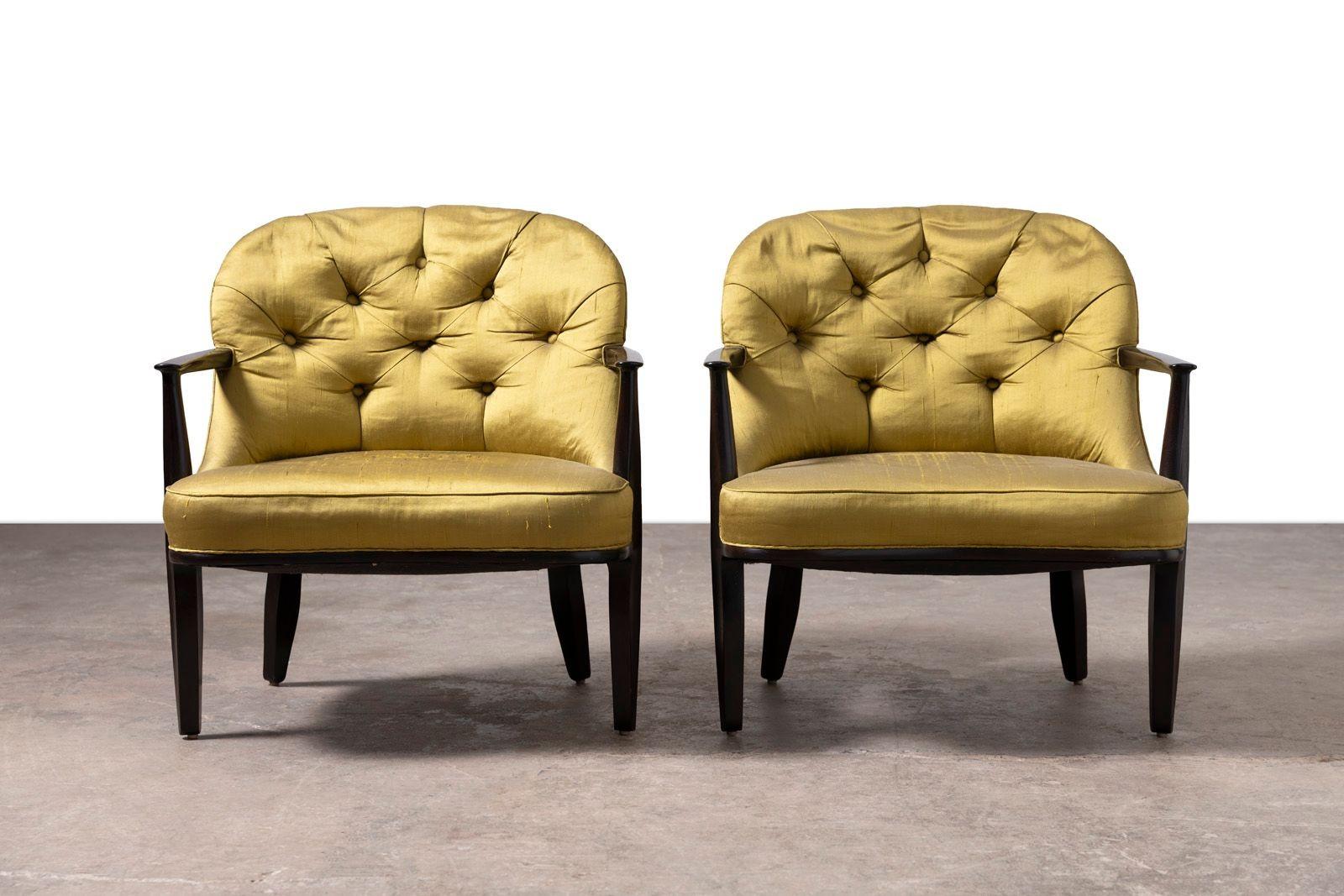 20th Century Pair of Janus Collection Lounge Chairs by Edward Wormley for Dunbar – Model 5705 For Sale