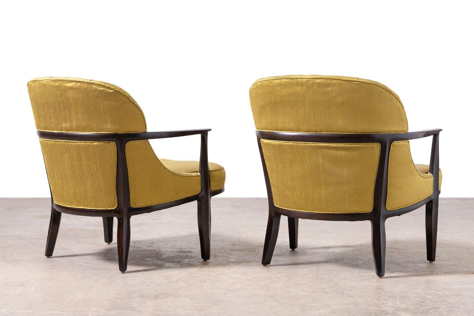 Pair of Janus Collection Lounge Chairs by Edward Wormley for Dunbar – Model 5705 For Sale 1
