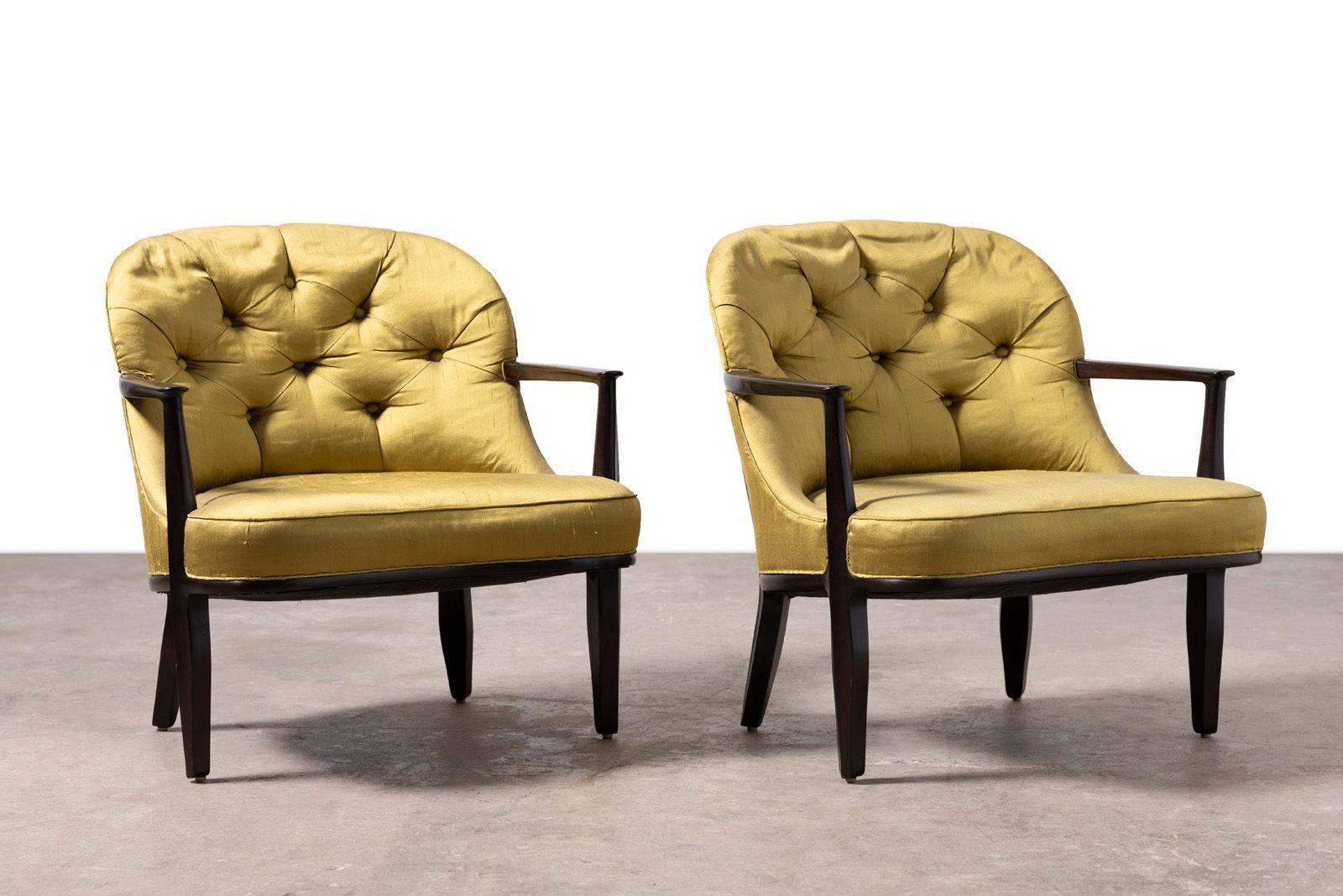 Pair of Janus Collection Lounge Chairs by Edward Wormley for Dunbar – Model 5705 For Sale 2