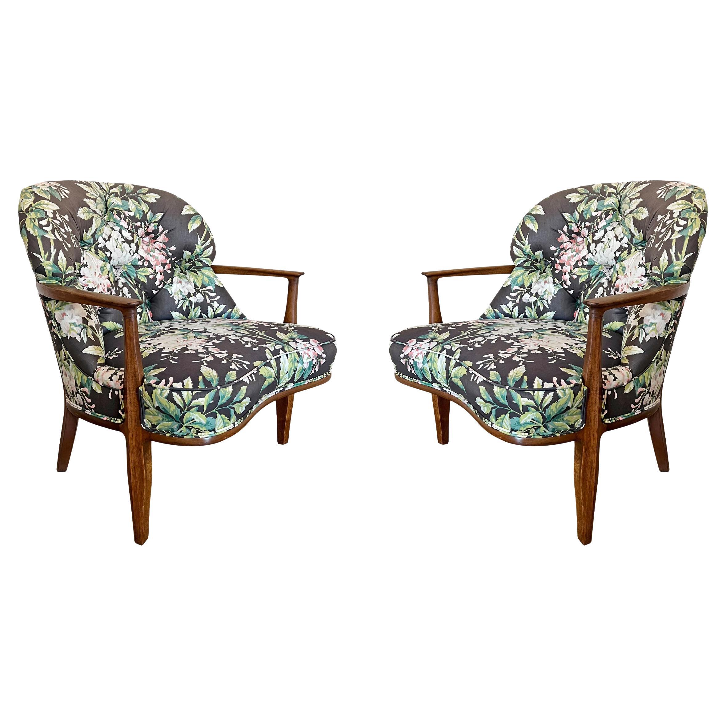 Pair of Janus Lounge Chairs by Edward Wormley