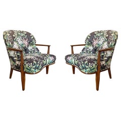 Retro Pair of Janus Lounge Chairs by Edward Wormley