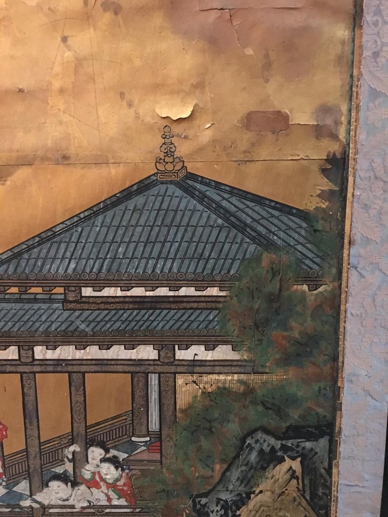 Pair of Japanese 18th Century Folding Screens For Sale at 1stDibs