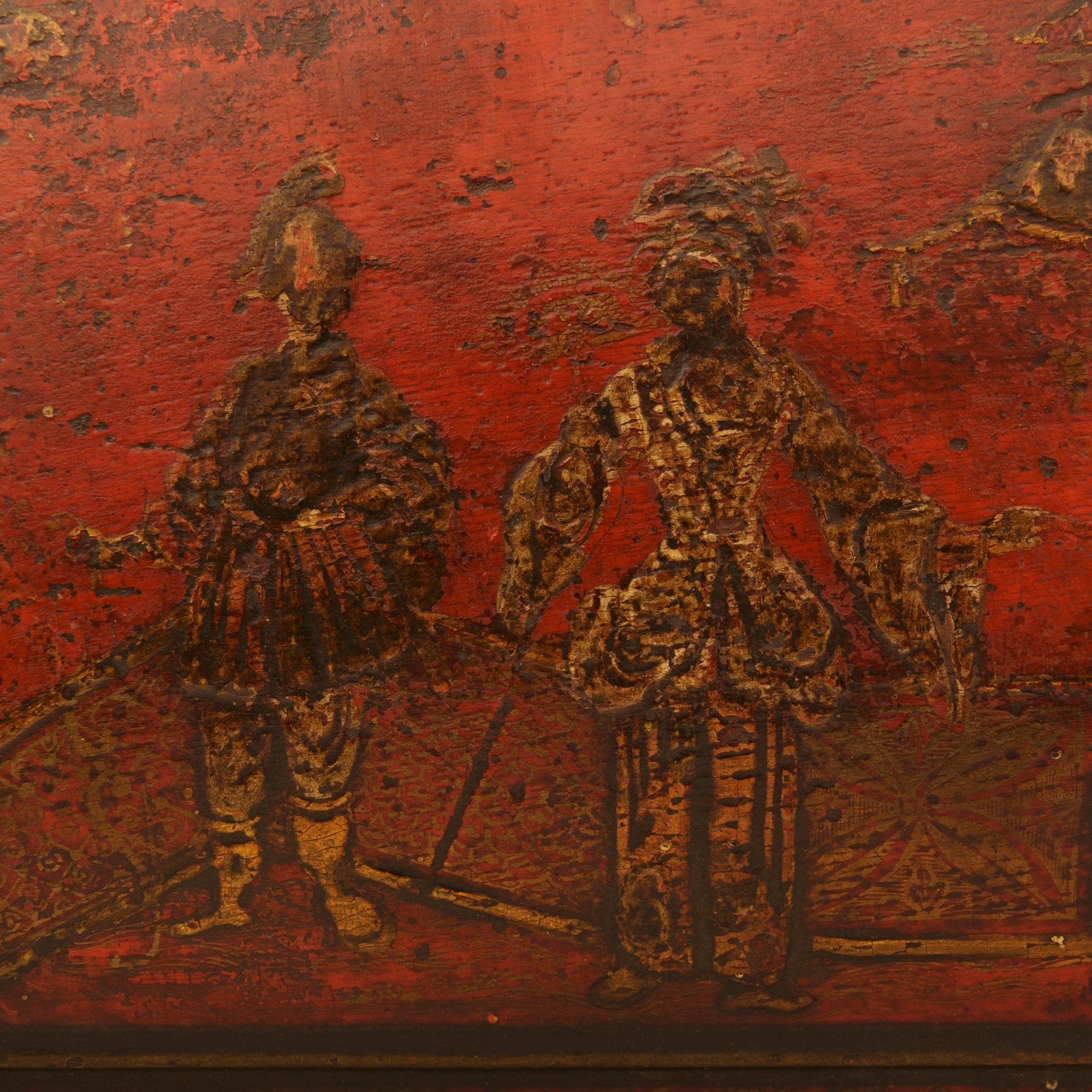 par de cajas japonesas de laca roja y negra del siglo xviii en venta 2