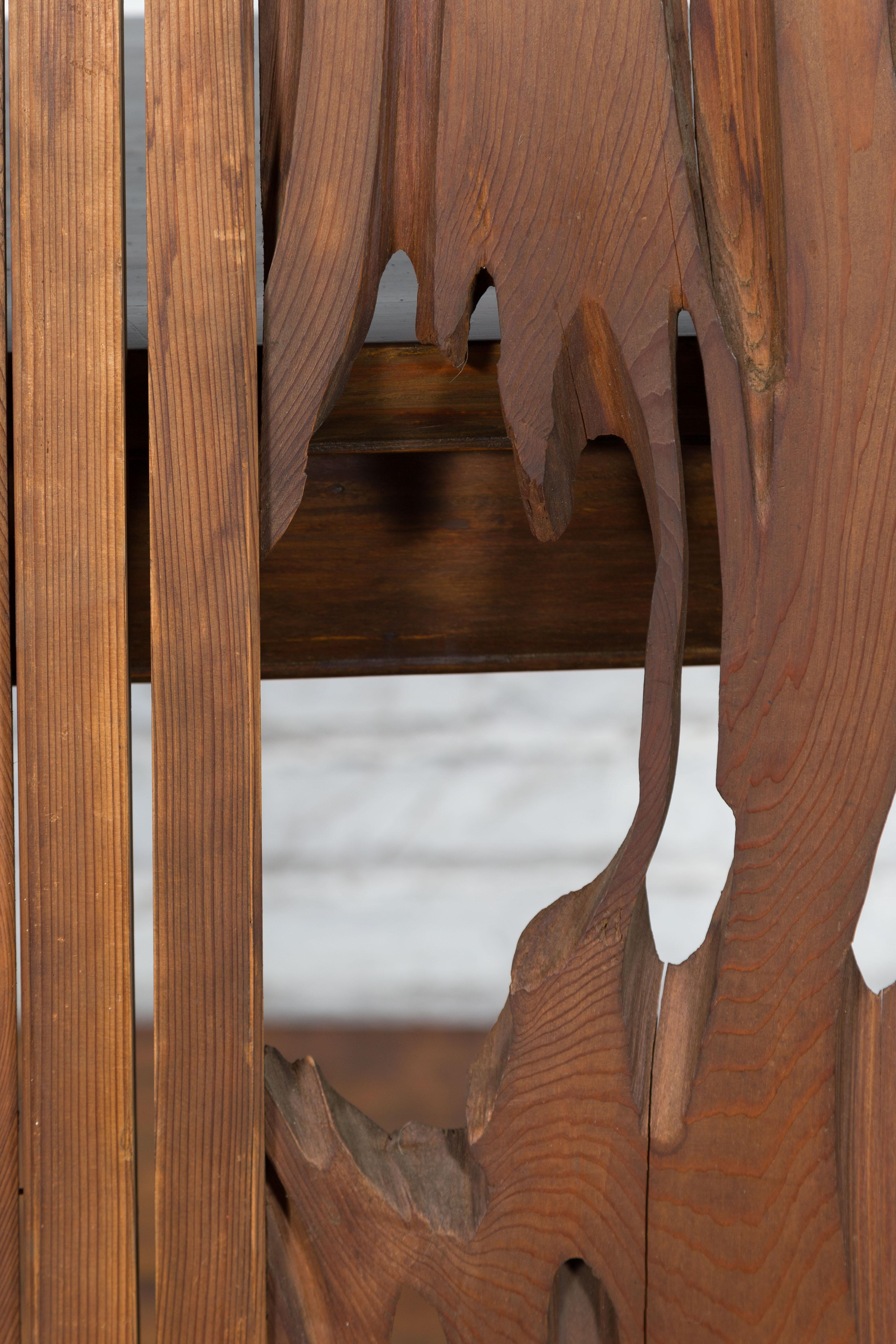Pair of Japanese 19th Century Ranma Transom Panels with Carved Openwork Design 2