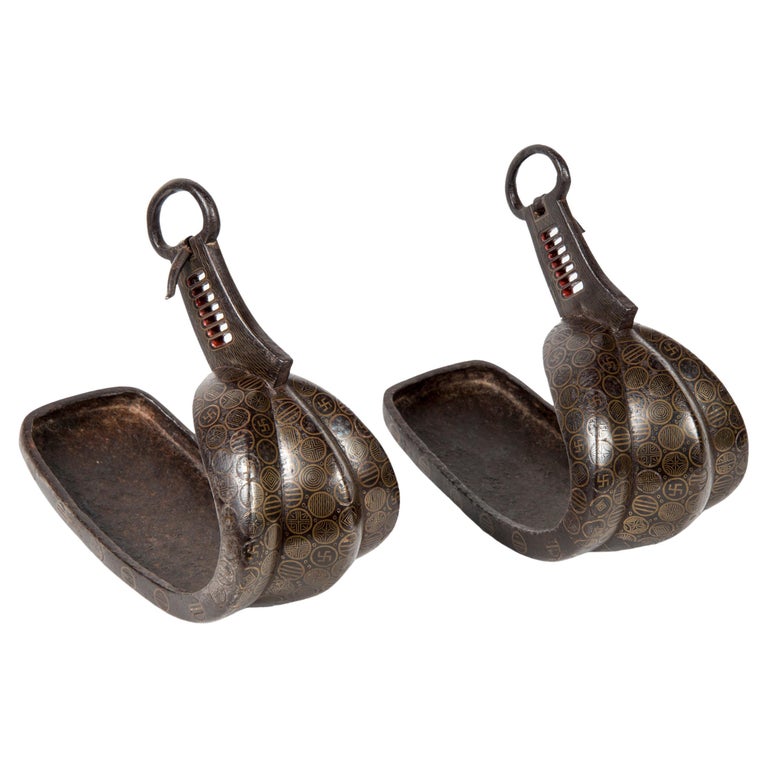 Pair of Japanese abumi stirrups For Sale at 1stDibs