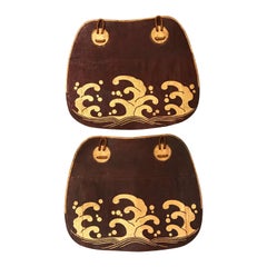 Pair of Japanese Aorigawa with Gold Waves