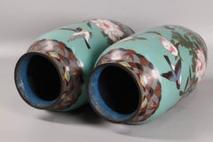 pair of Japanese cloisonné vases, 19th c.