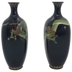Pair of Japanese Cloisonné Vases, 19th Century