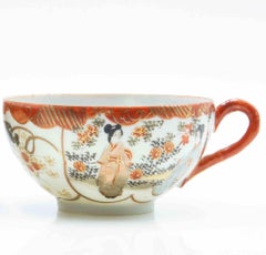 Pair of Japanese Cutani Eggshell Teacups, Early 20th Century