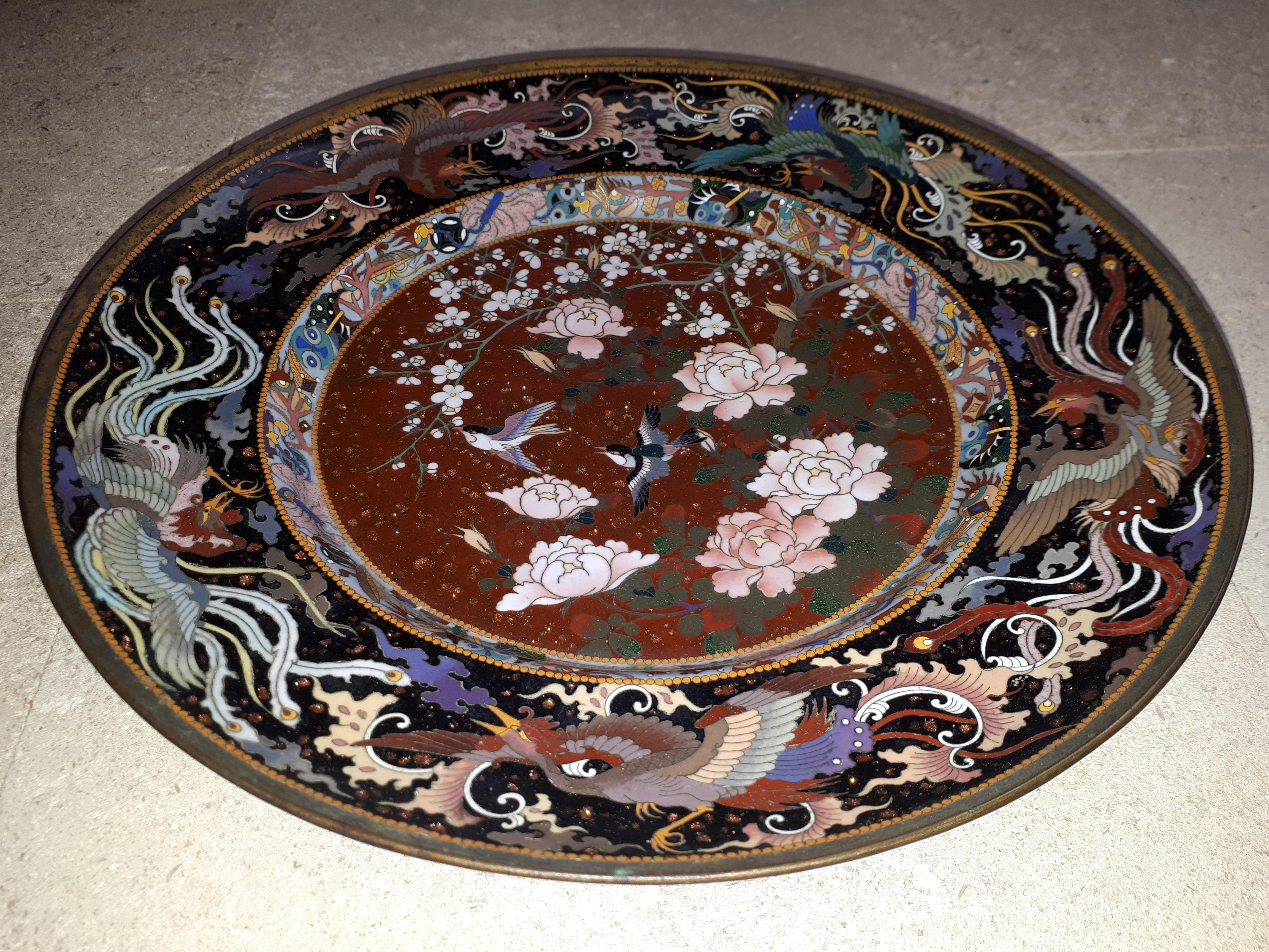 Pair Of Japanese Dishes In Cloisonne Enamels, Japan Meiji Era 4