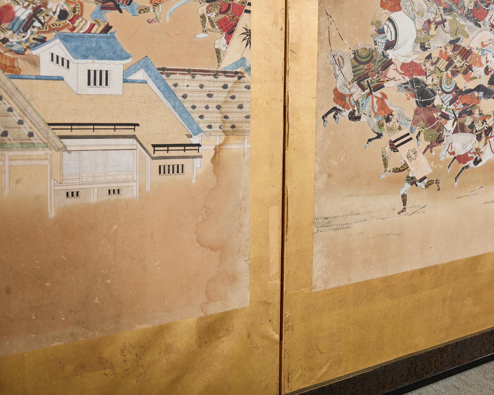 Coppia di paraventi giapponesi Edo/Tokugawa Racconto di Heiki in vendita 9