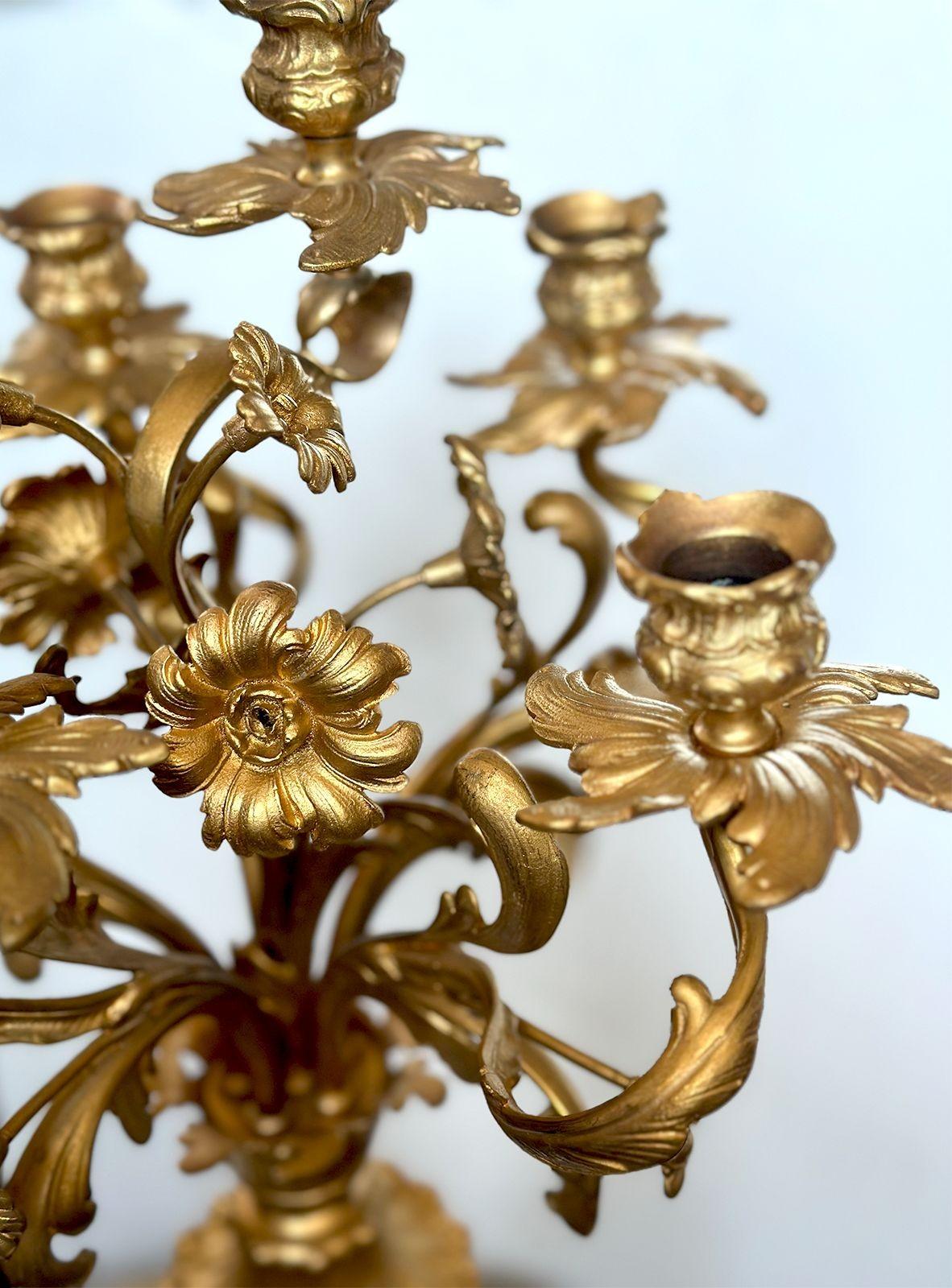 Inglese Coppia di vasi candelabro giapponesi da esportazione in cloisonné e ormolu in vendita
