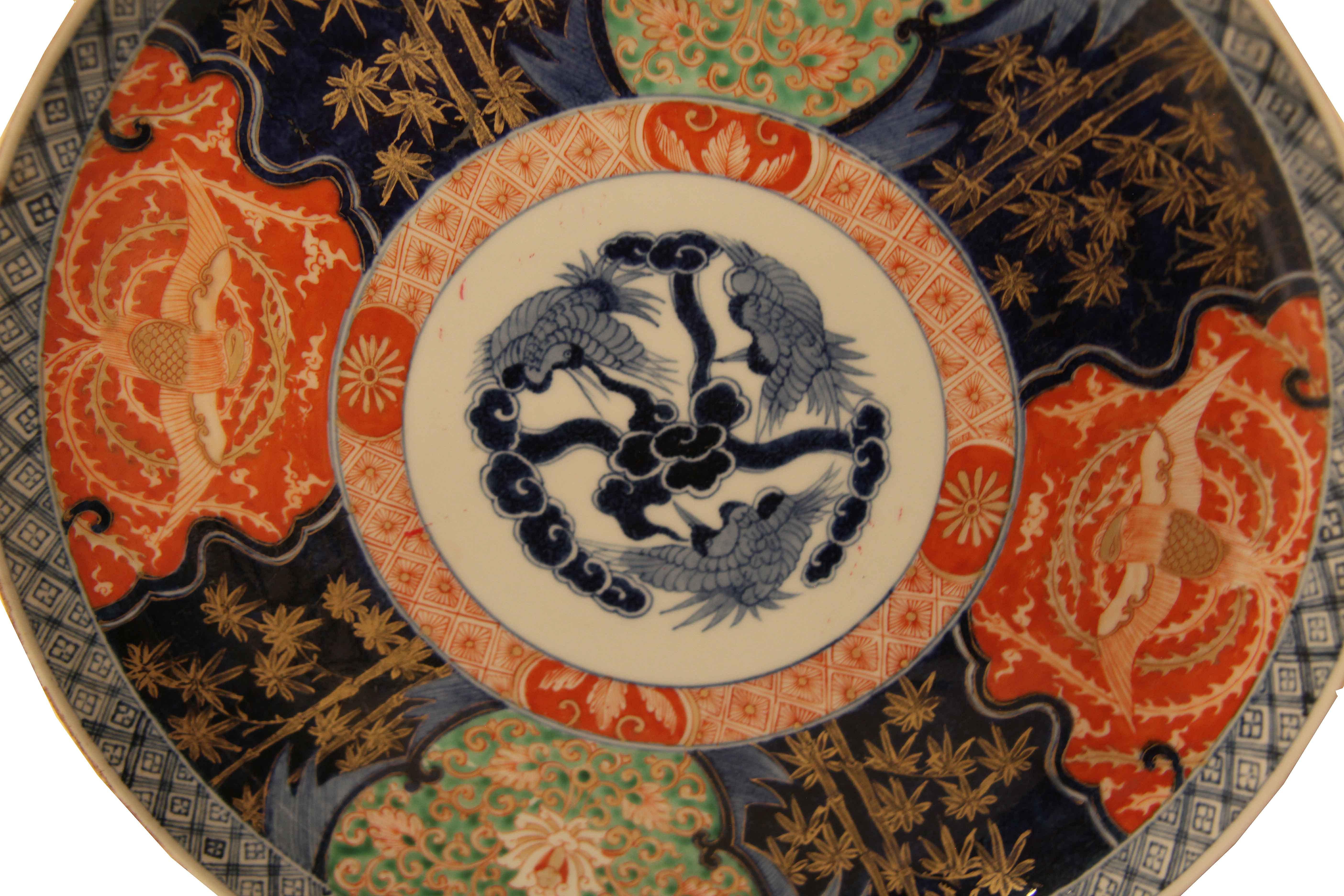 Pair of Japanese Imari Chragers  For Sale 1