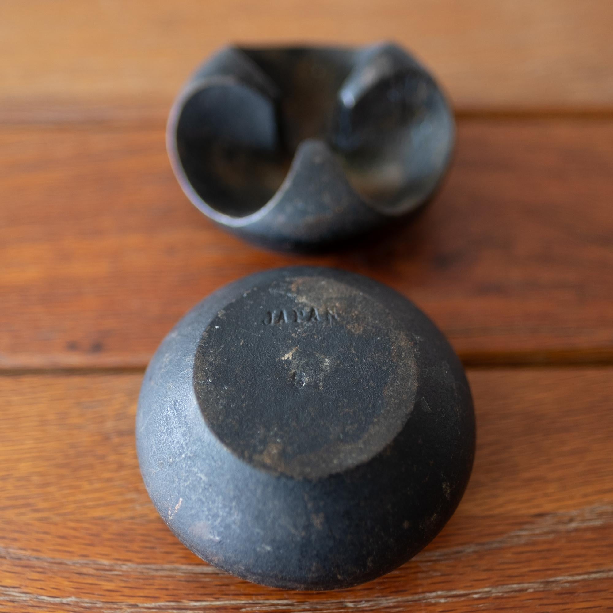 Pair of Japanese Iron Candleholders, 1950s 4