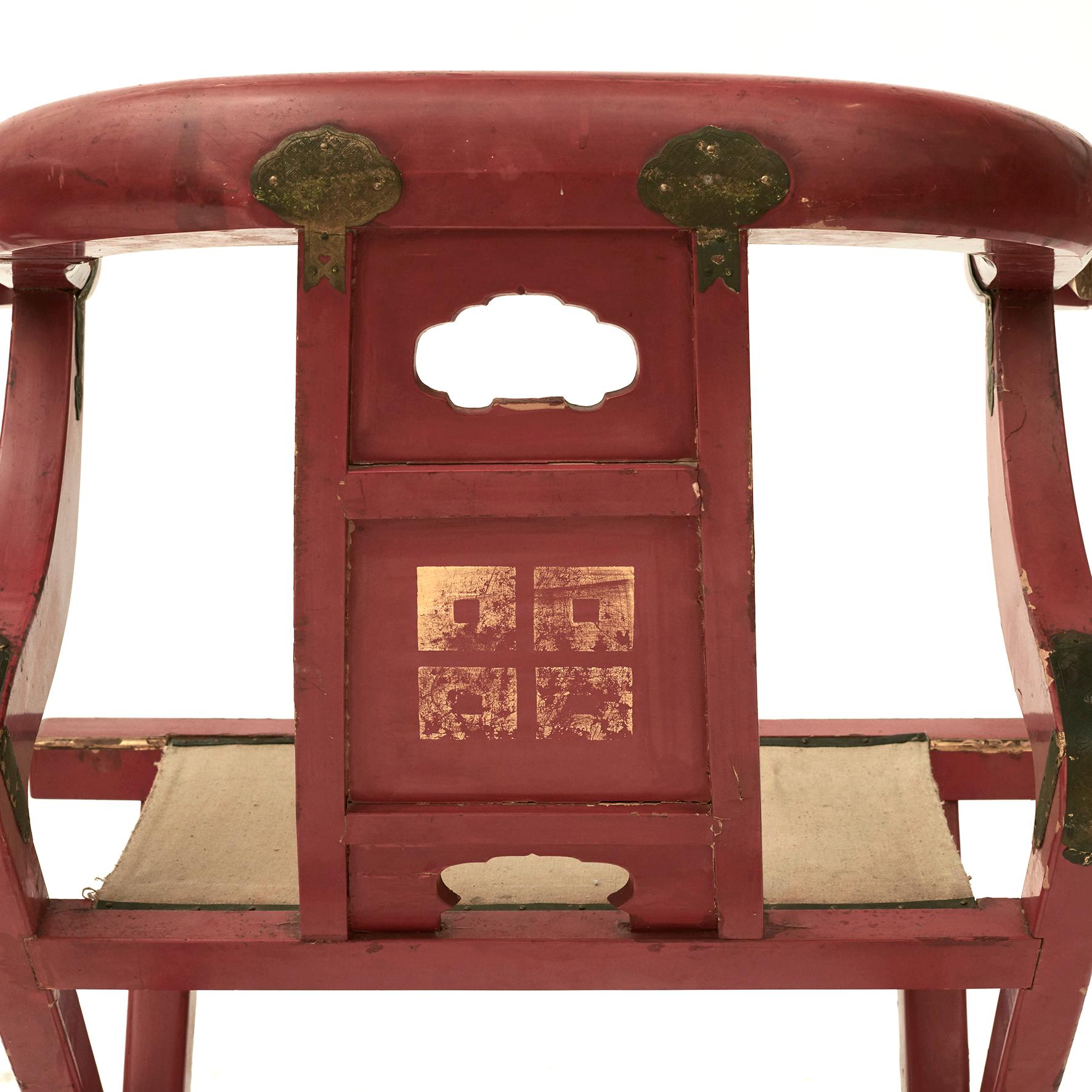 Pair of Japanese Kyokuroku Folding Chairs For Sale 12