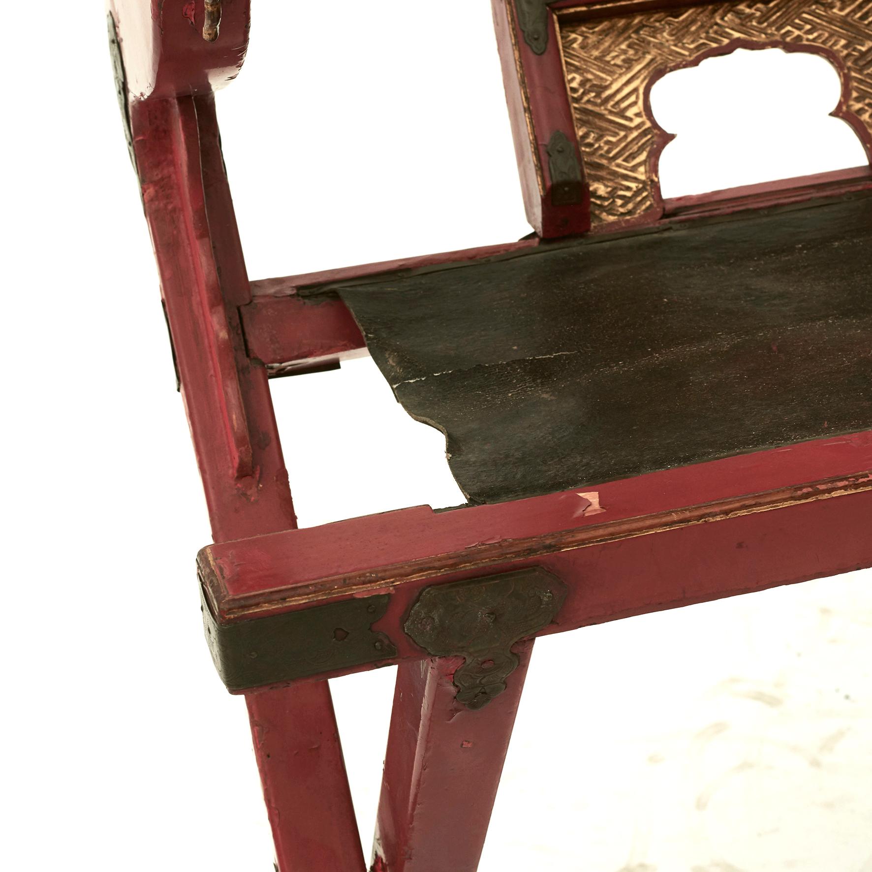 Ming Pair of Japanese Kyokuroku Folding Chairs For Sale