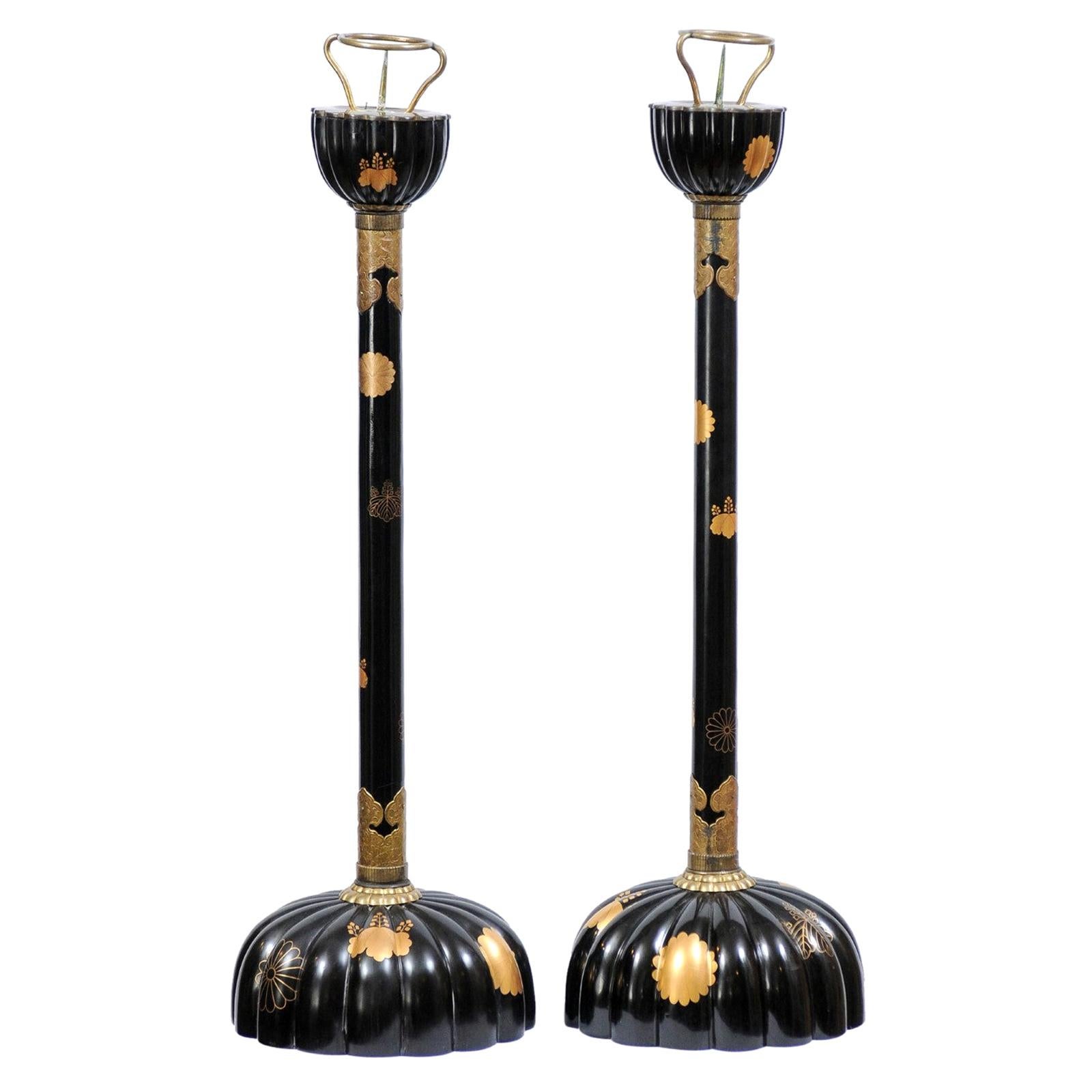 Pair of Brass Anchor Candlesticks For Sale at 1stDibs