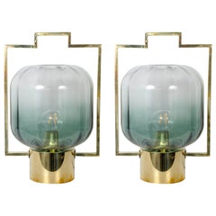 Pair of "Japanese Lantern Style" Murano Glass Table Lamps