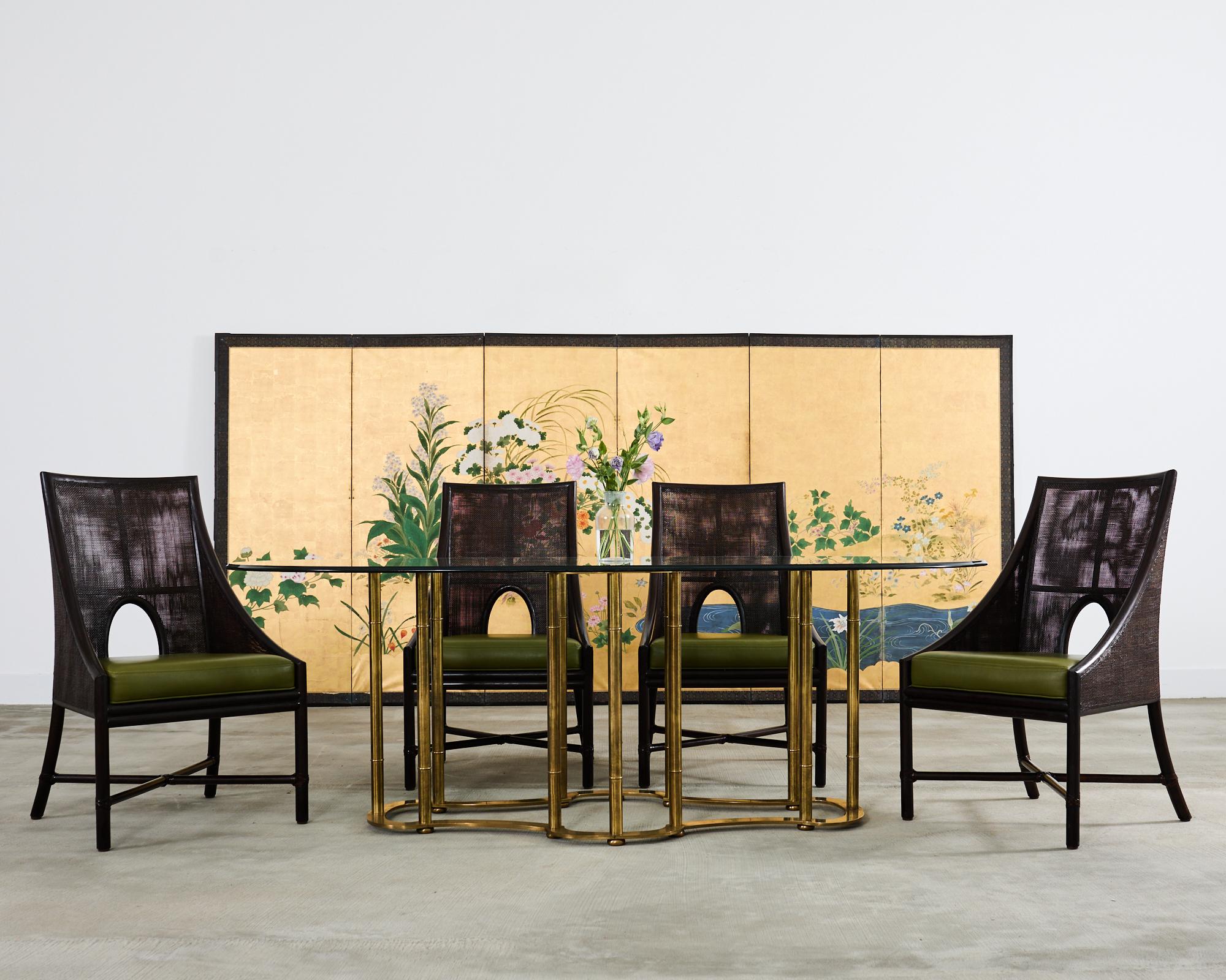 Hand-Crafted Pair of Japanese Meiji Screens Blossoms of Spring, Summer and Autumn For Sale