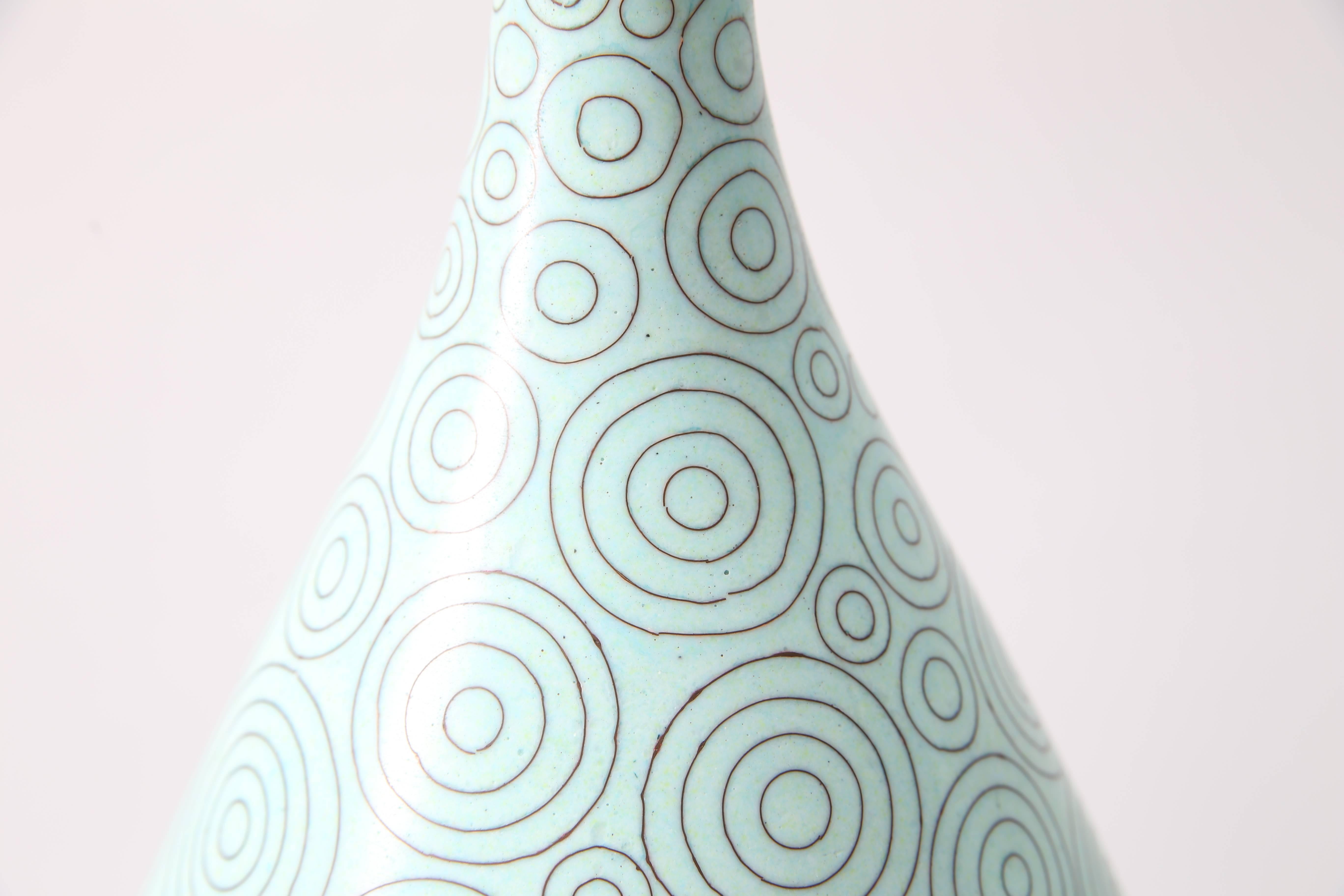 Japonisme Pair of Japanese Meji Cloisonné Vase-Form Table Lamps