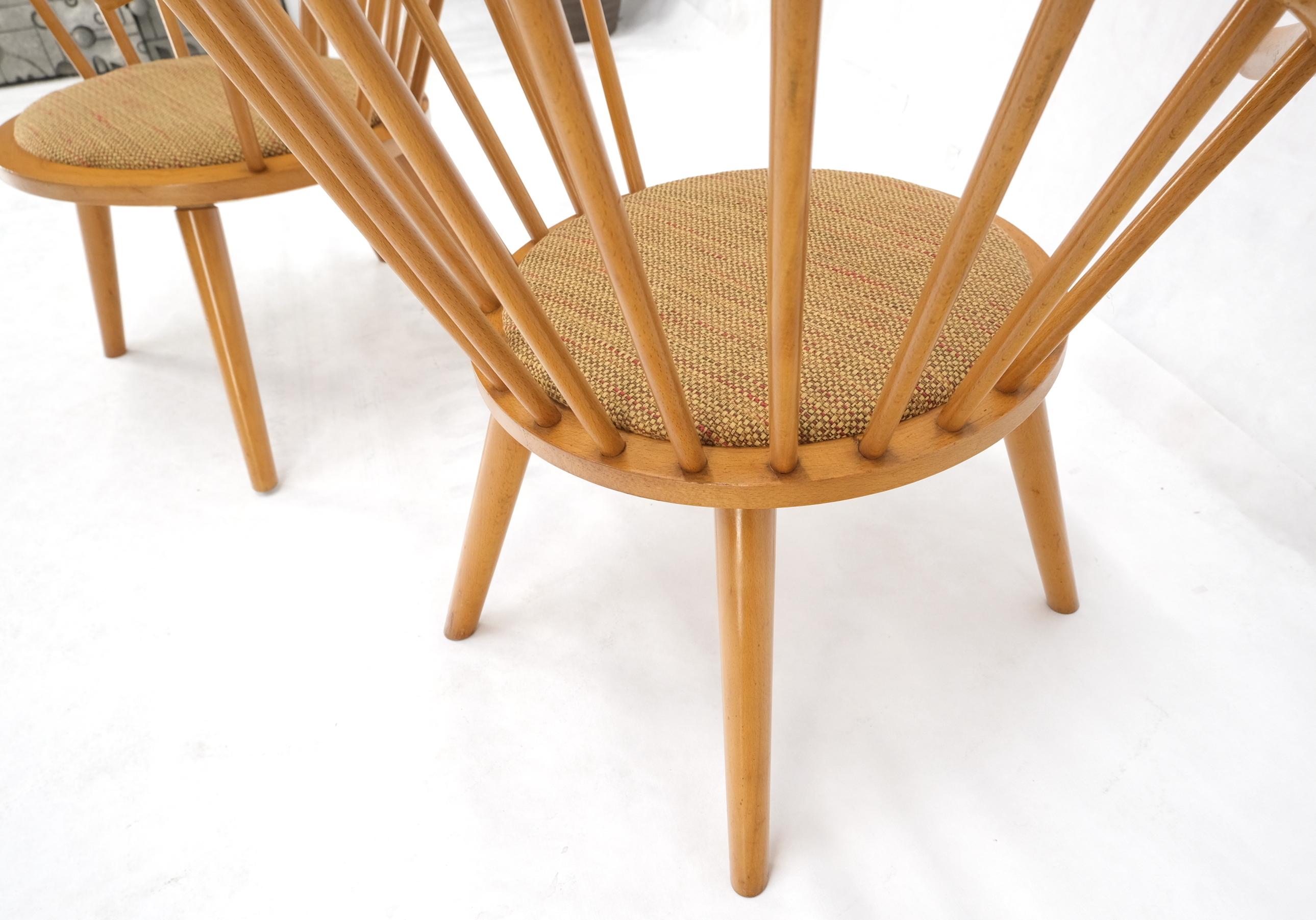 Pair of Japanese Mid Century Modern Akita Mokko Fan Barrel Back Lounge Chairs For Sale 9