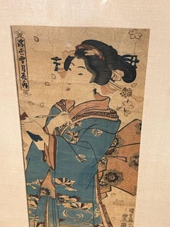 Pair of Japanese panels XIX e century Utagawa Toyokuni