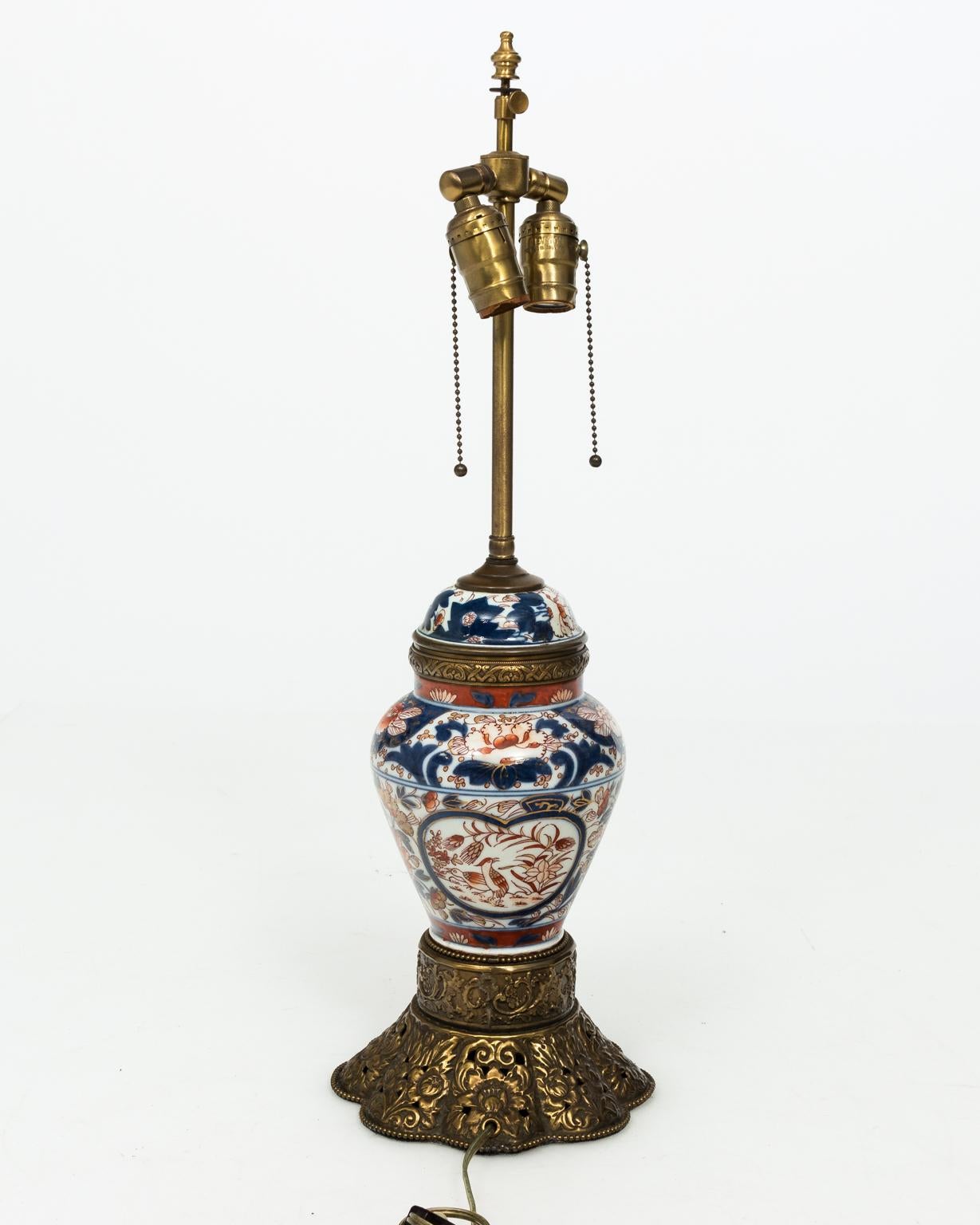Pair of Japanese Porcelain Lamps by Imari 8