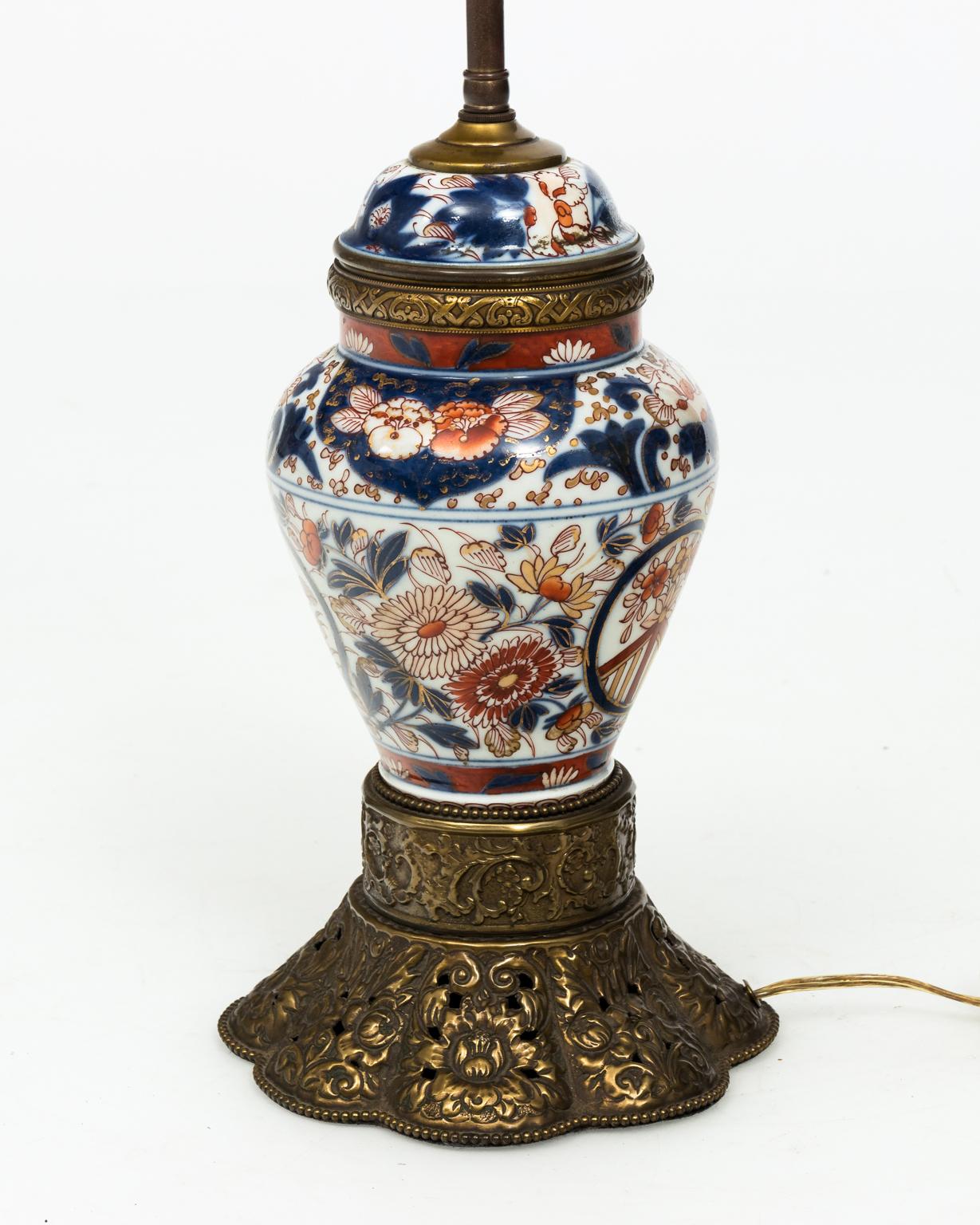Pair of Japanese Porcelain Lamps by Imari 1