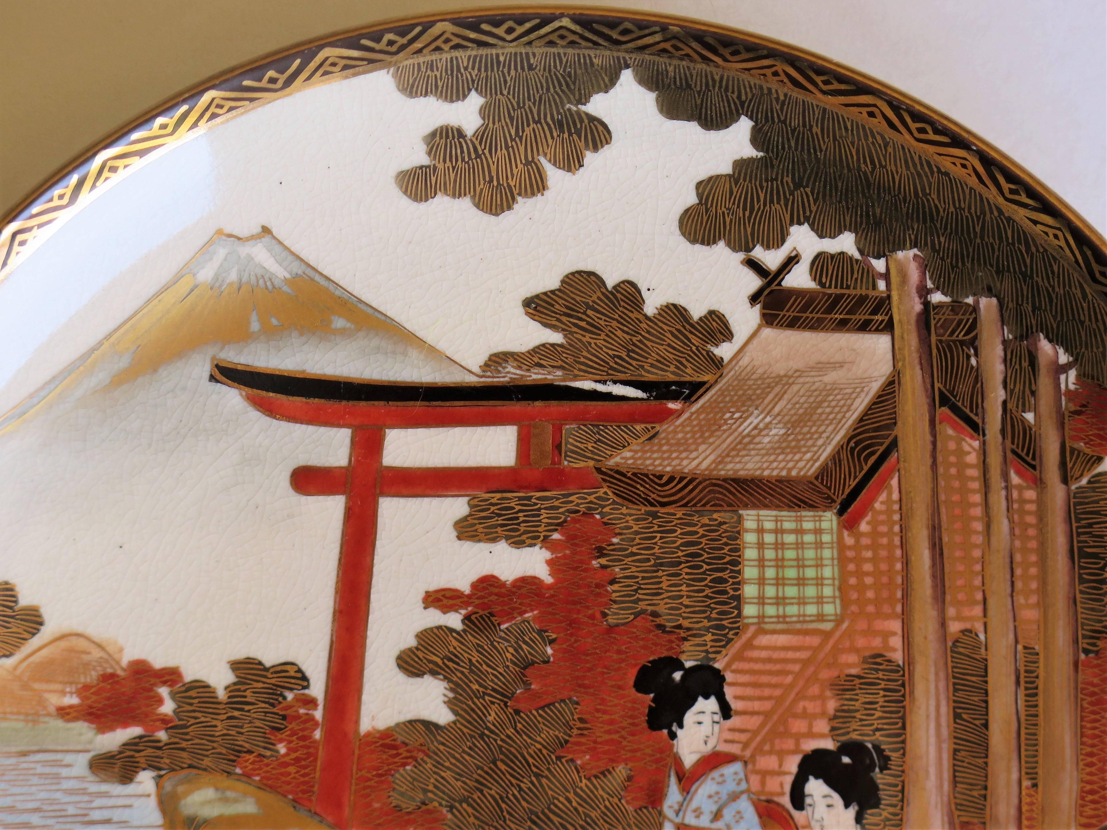 PAIR of Japanese Plates Satsuma hand decoration,  Meiji Period Circa 1900 4