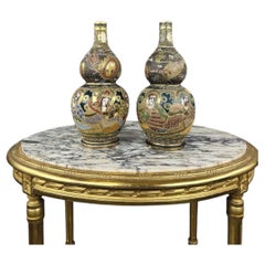 Pair of Japanese Satsuma Vases, Meiji Period, 19th Century