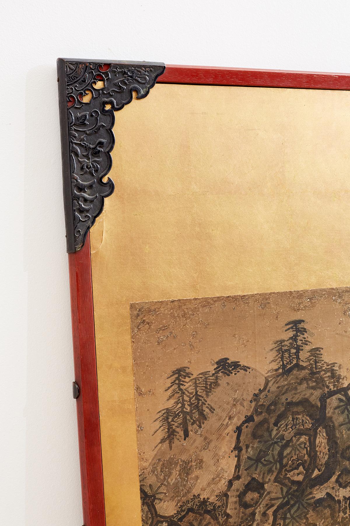 Pair of Japanese Scrolls Mounted as Panels 3