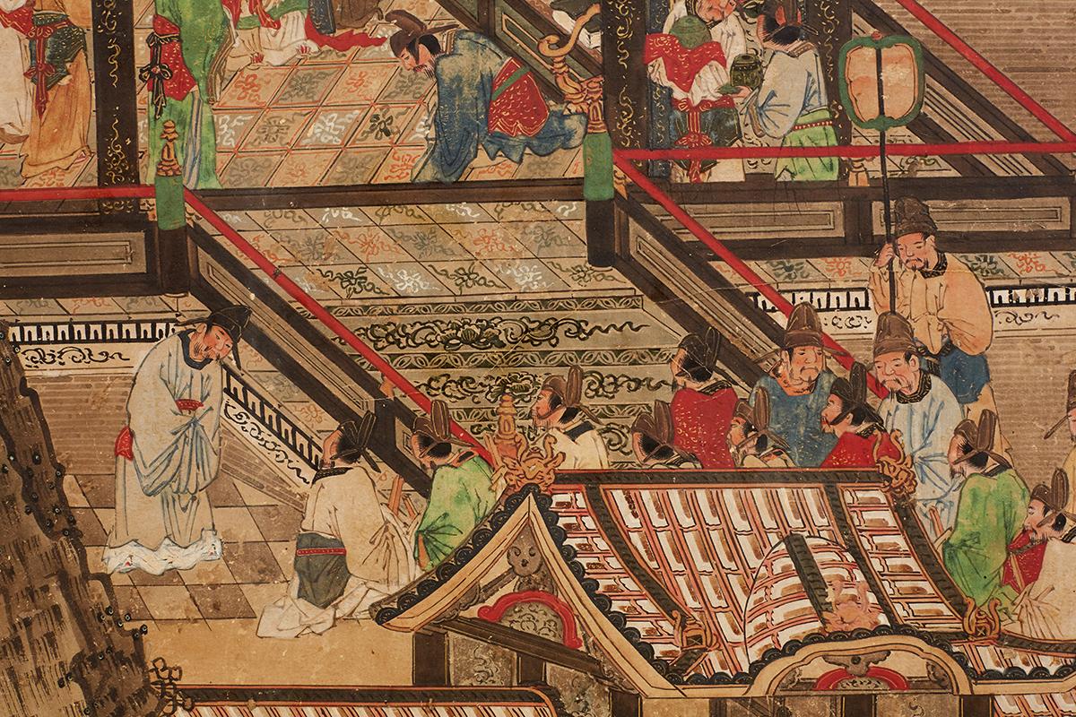 Pair of Japanese Scrolls Mounted as Panels 5
